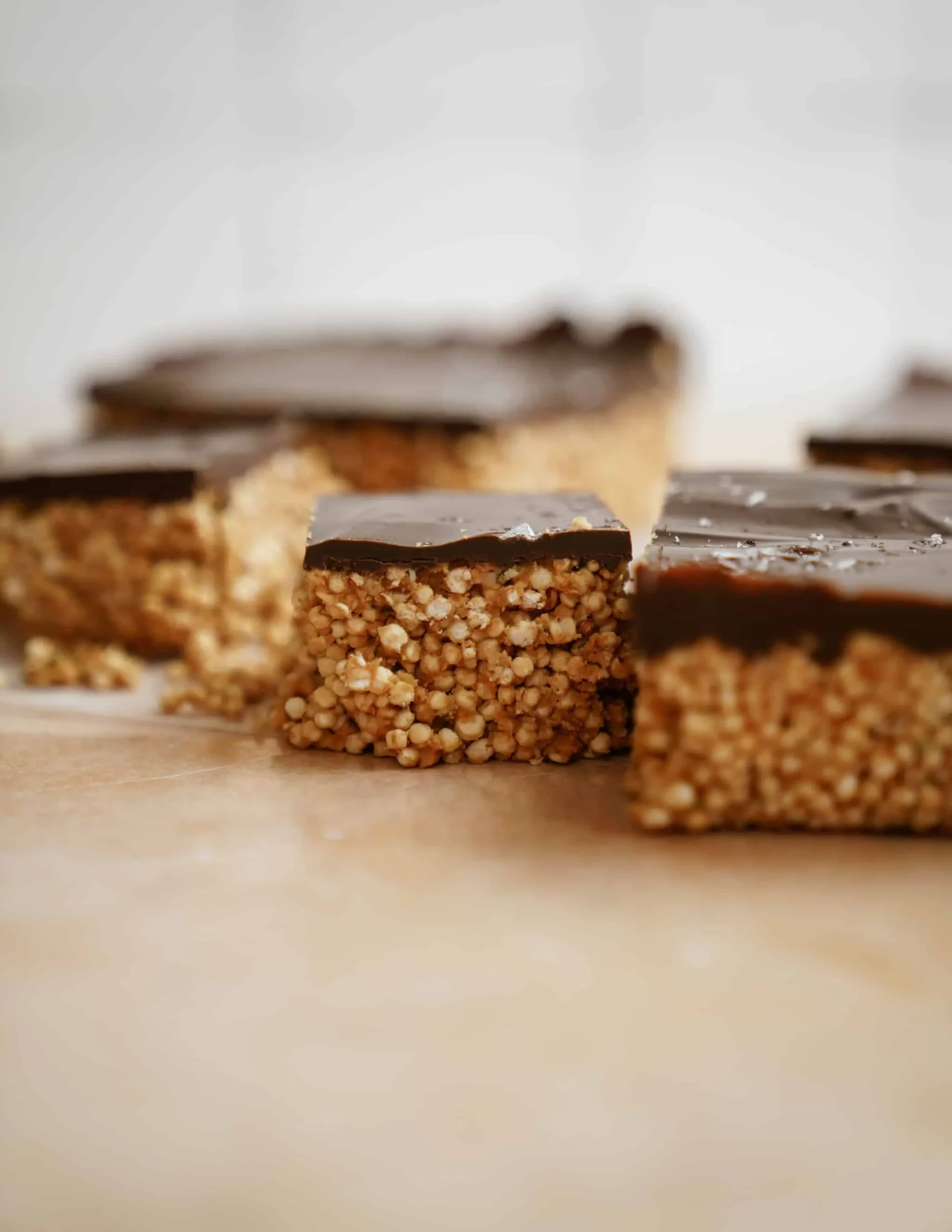Chocolate Puffed Quinoa Snack Bars