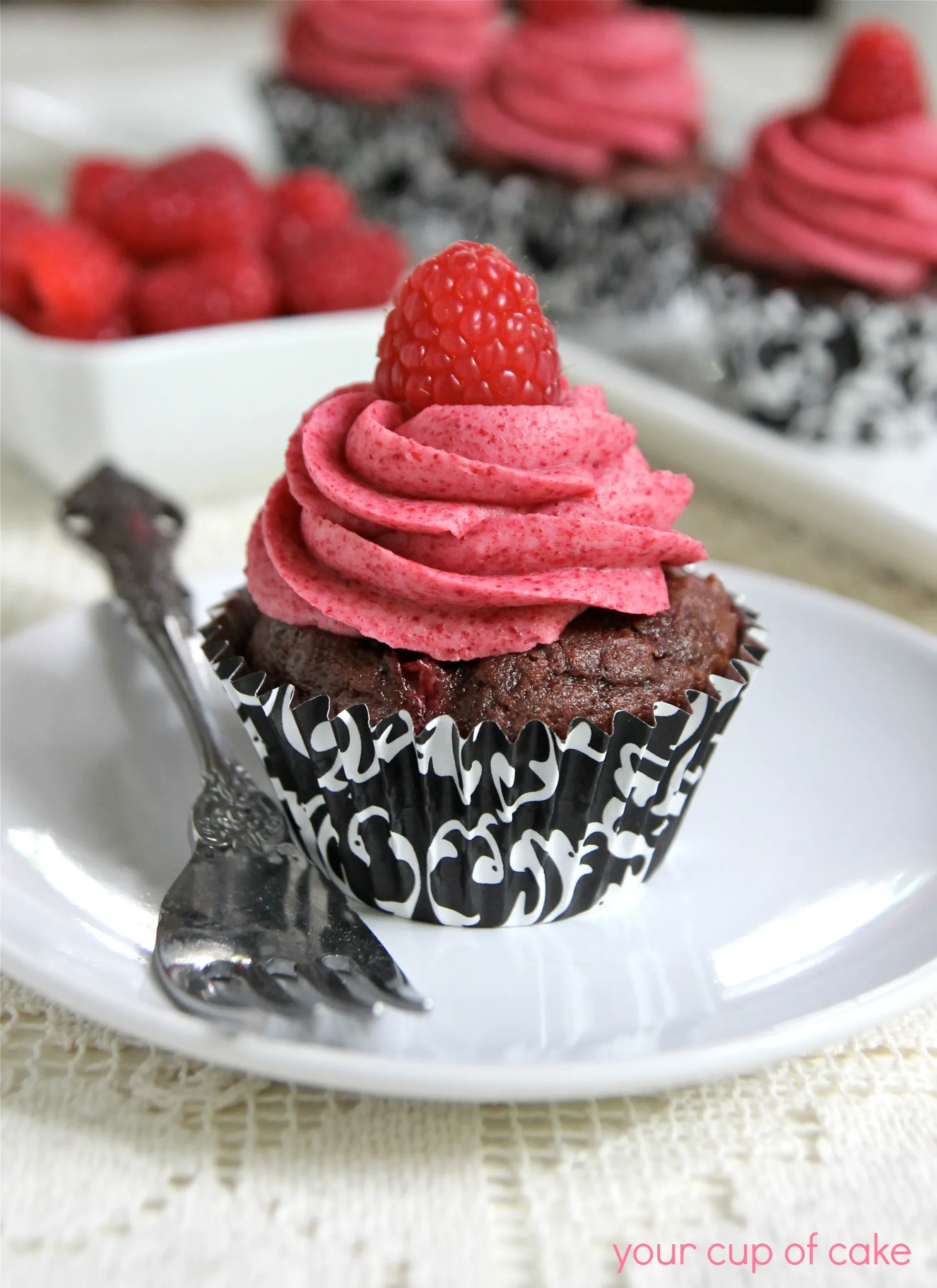Chocolate Raspberry Surprise Cupcakes