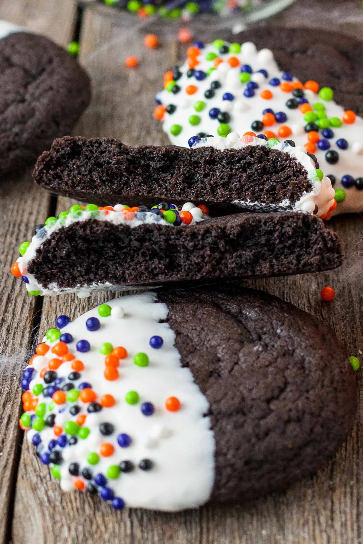 Chocolate Sprinkle Halloween Cookies