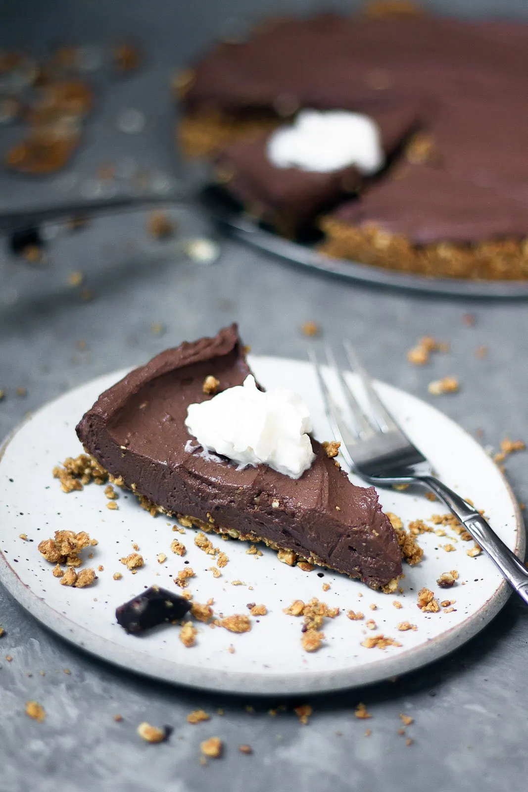 Chocolate Tofu Cheesecake Pie