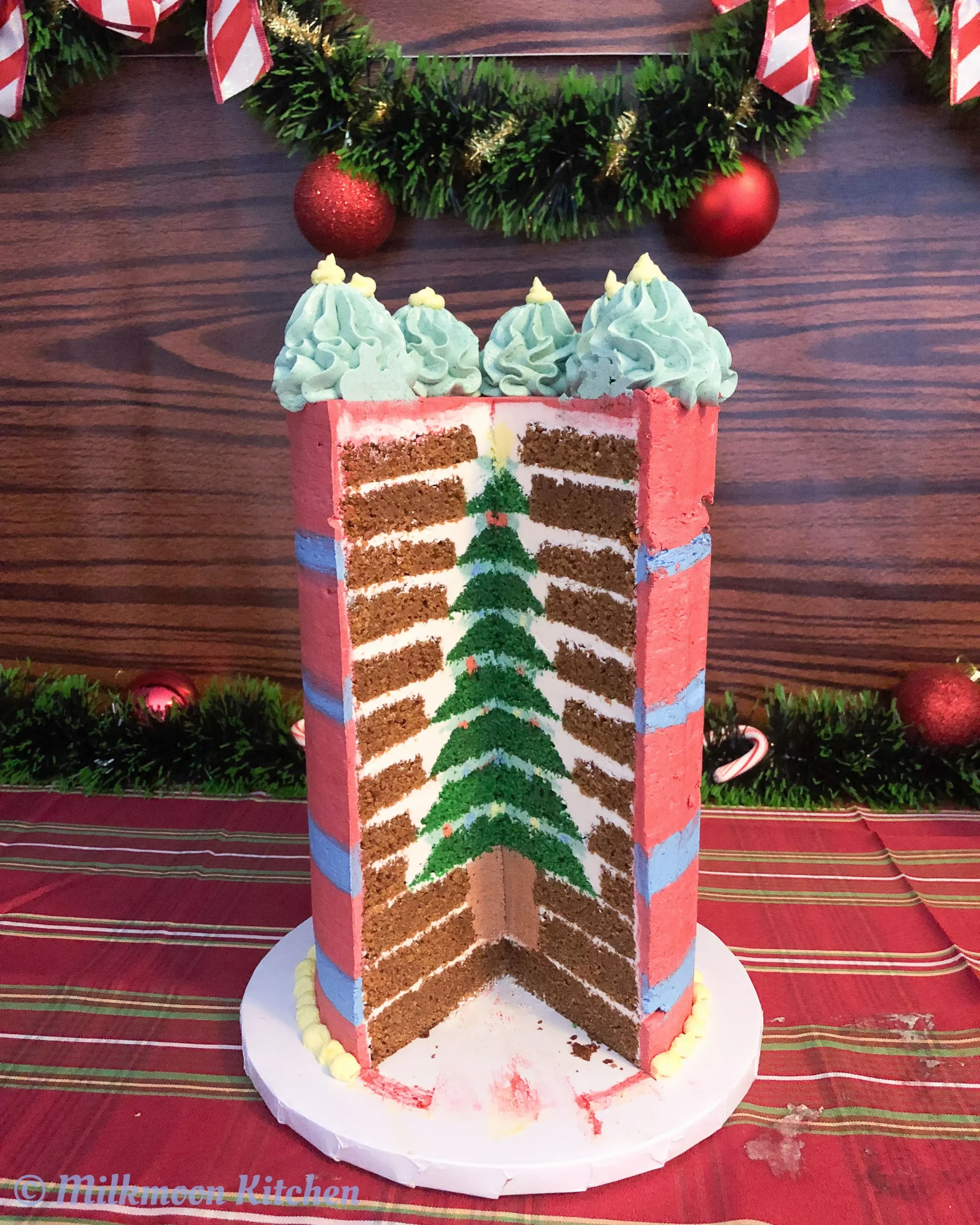 Christmas Surprise Inside Cake