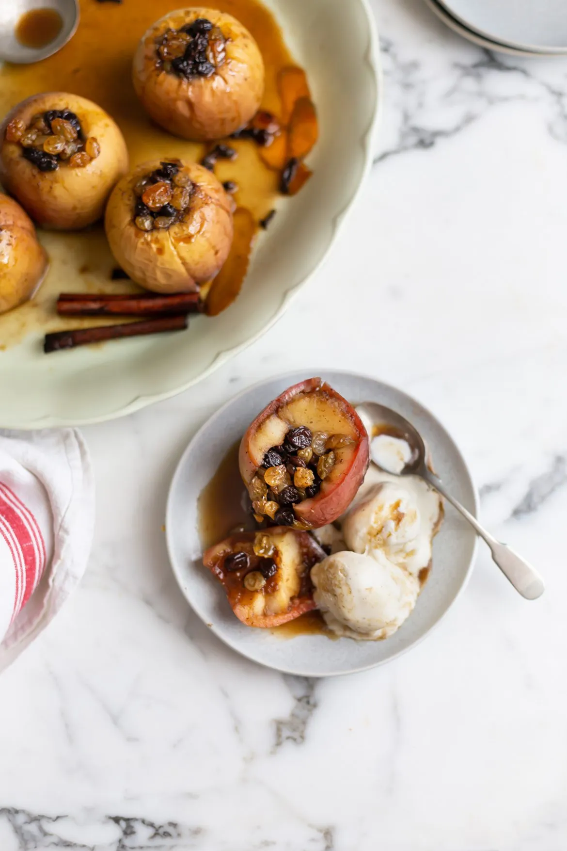 Christmassy Baked Apples with Brandy