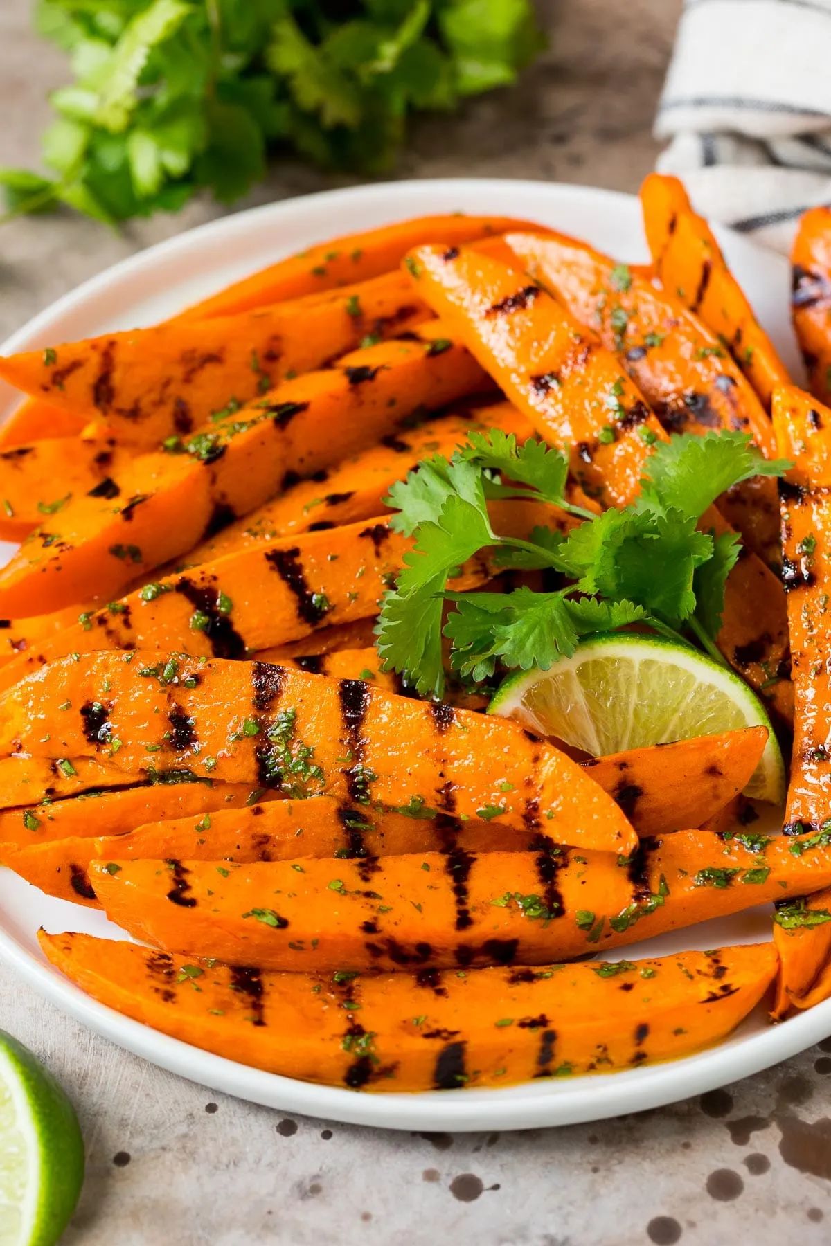 Cilantro Lime Grilled Sweet Potatoes