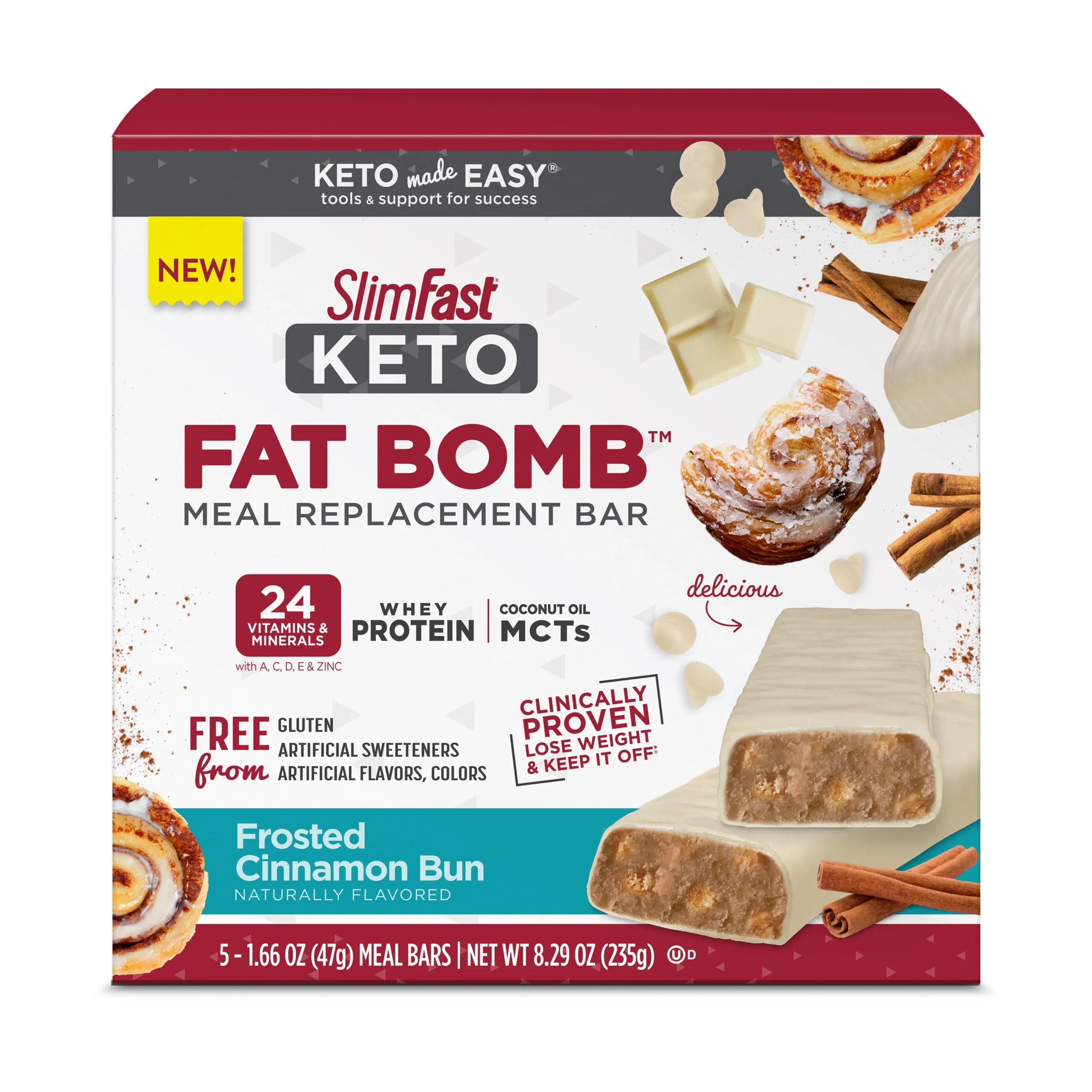 Cinnamon Bun Fat Bomb Bars