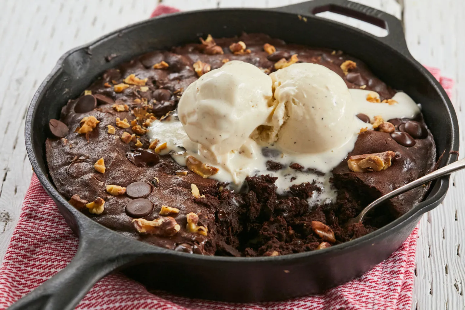 Cinnamon Chili Skillet Brownies