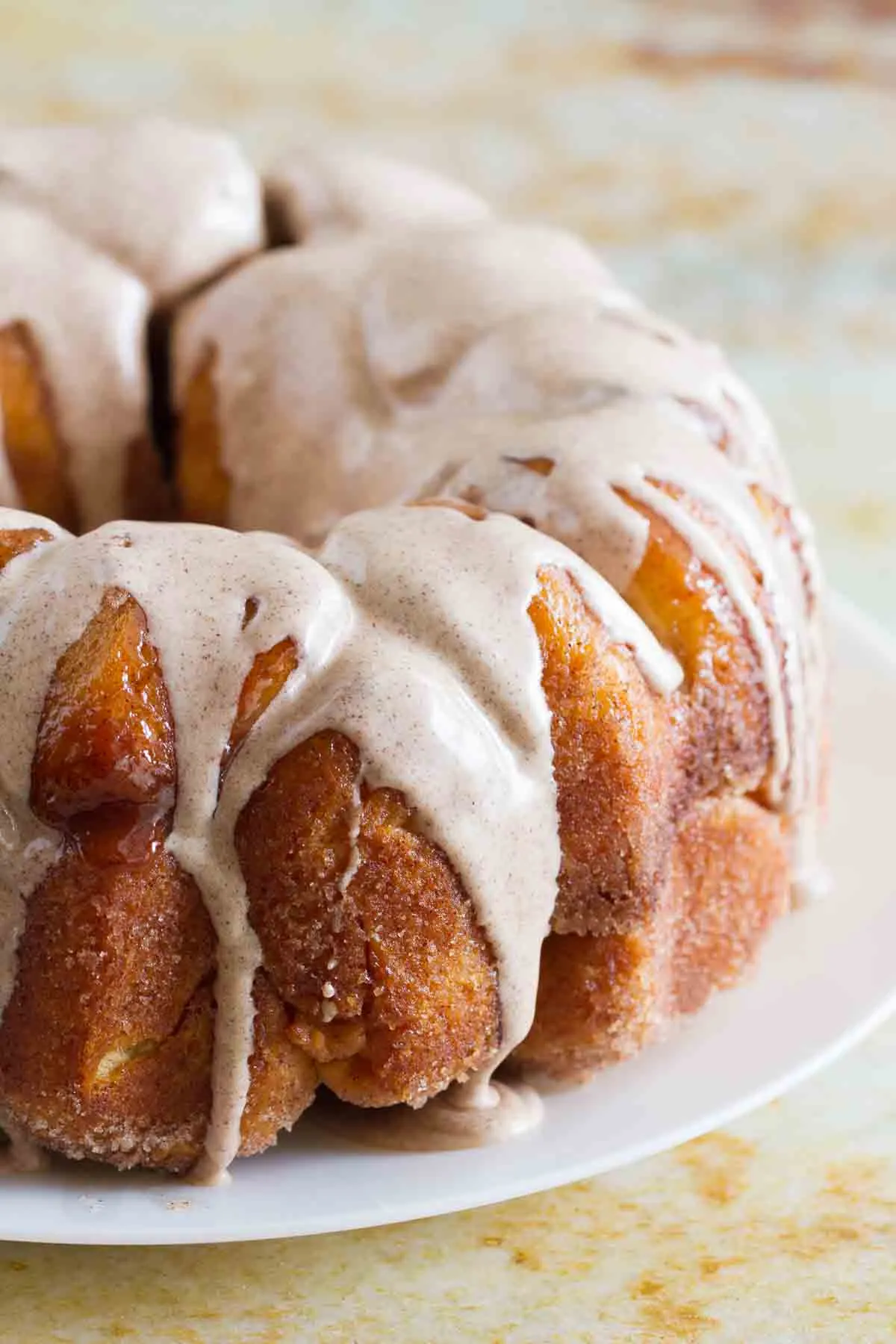 Cinnamon Pull Apart Bread with Vanilla Maple Glaze