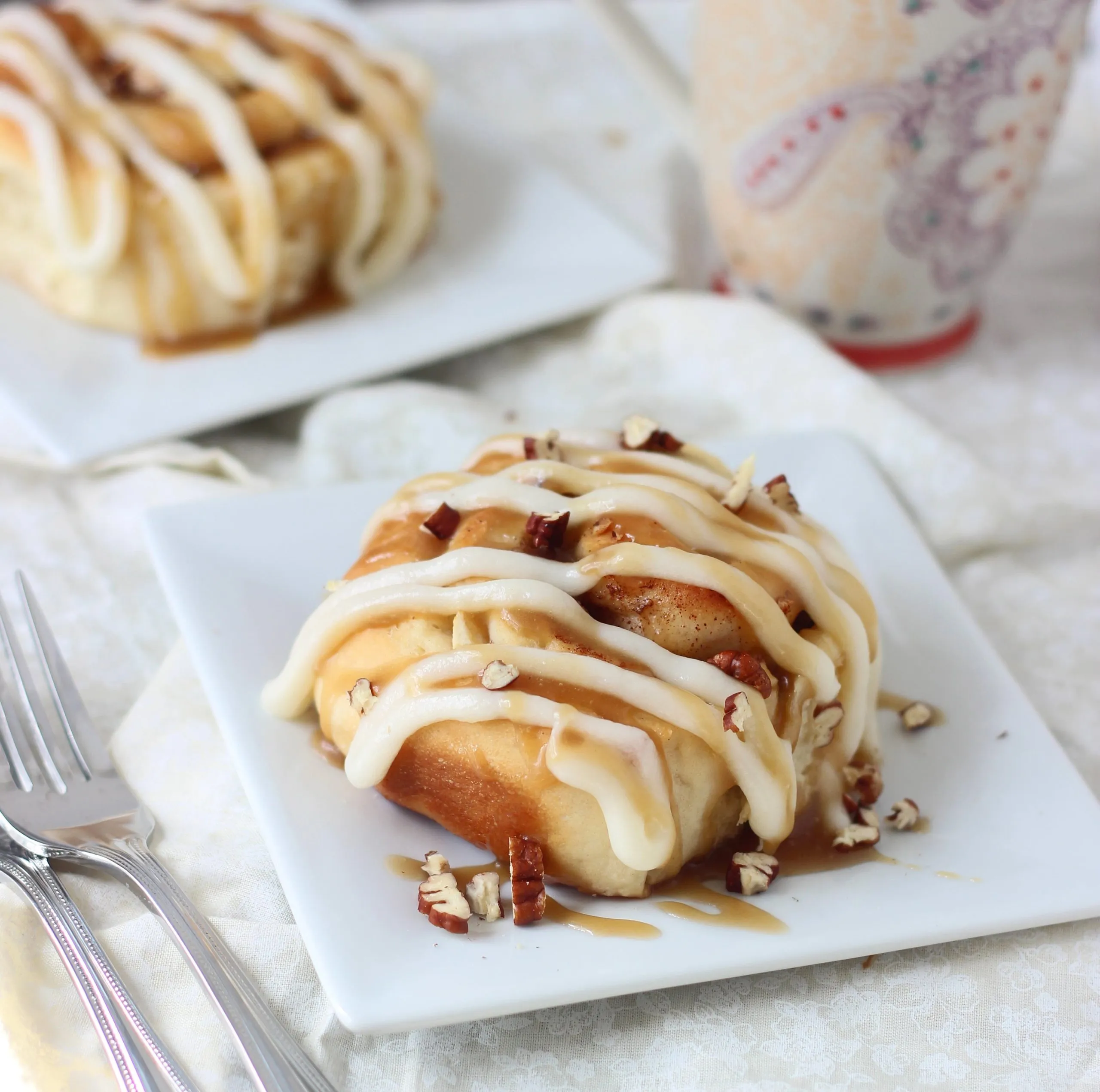 Cinnamon Rolls with Apples and Cream Cheese Frosting