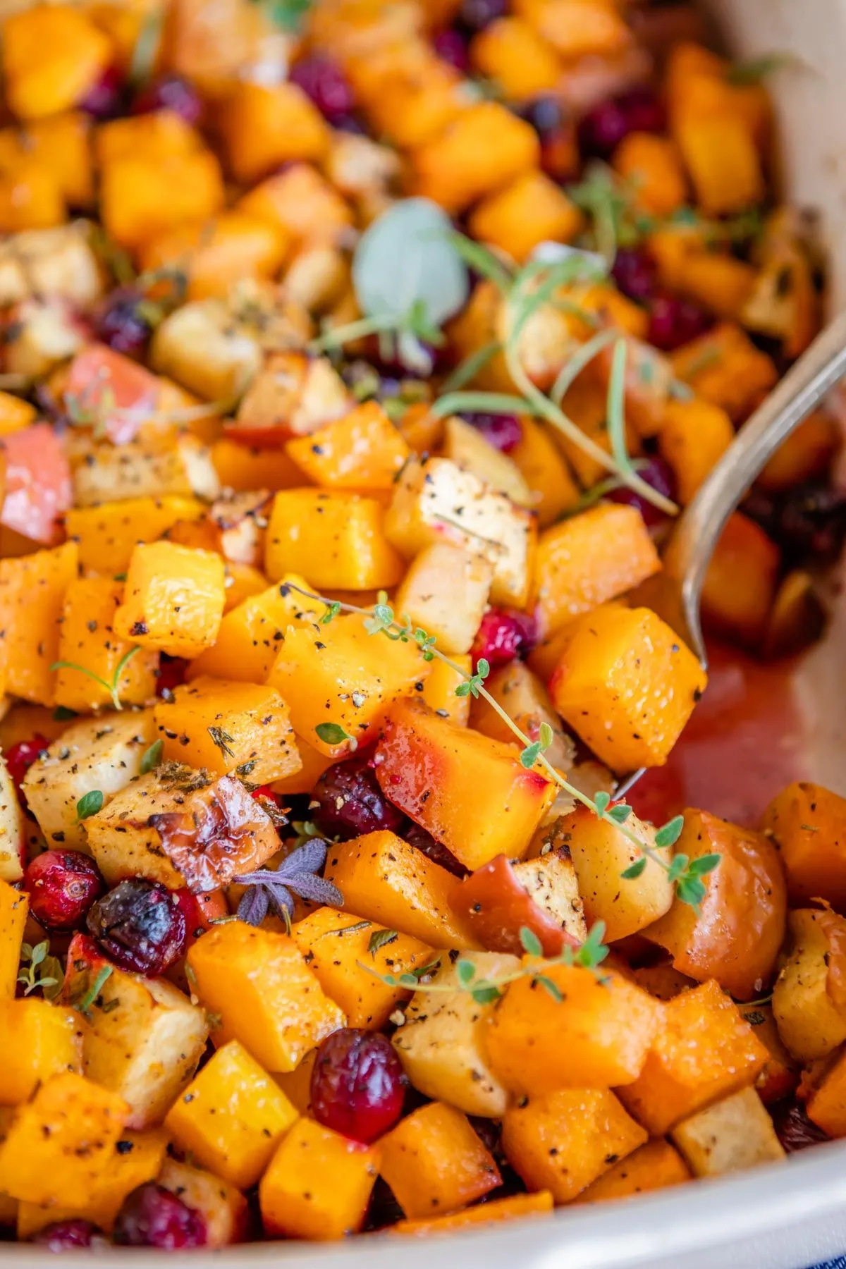 Clean Eating Holiday Butternut Cranberry Bake