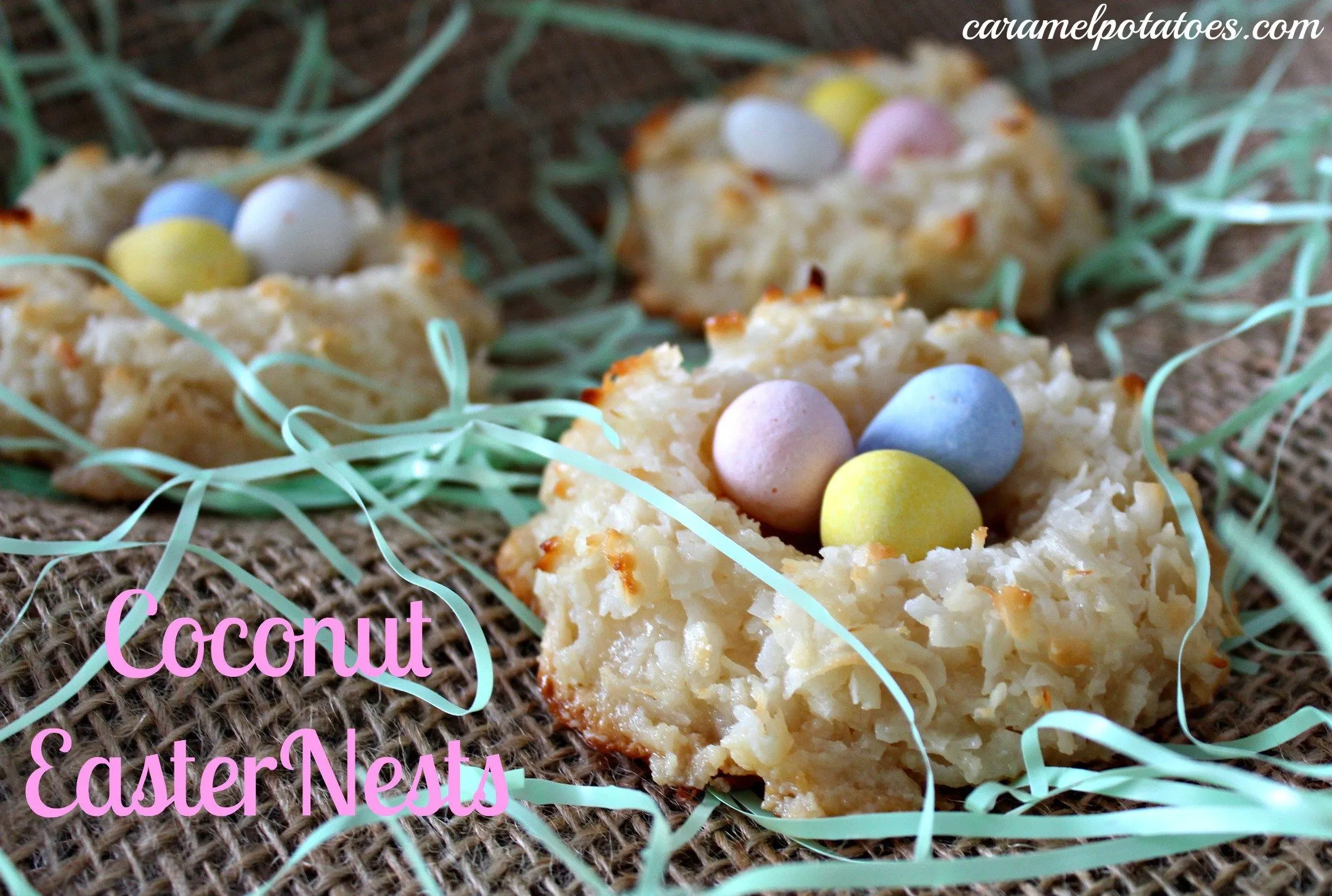 Coconut Caramel Easter Egg Nests