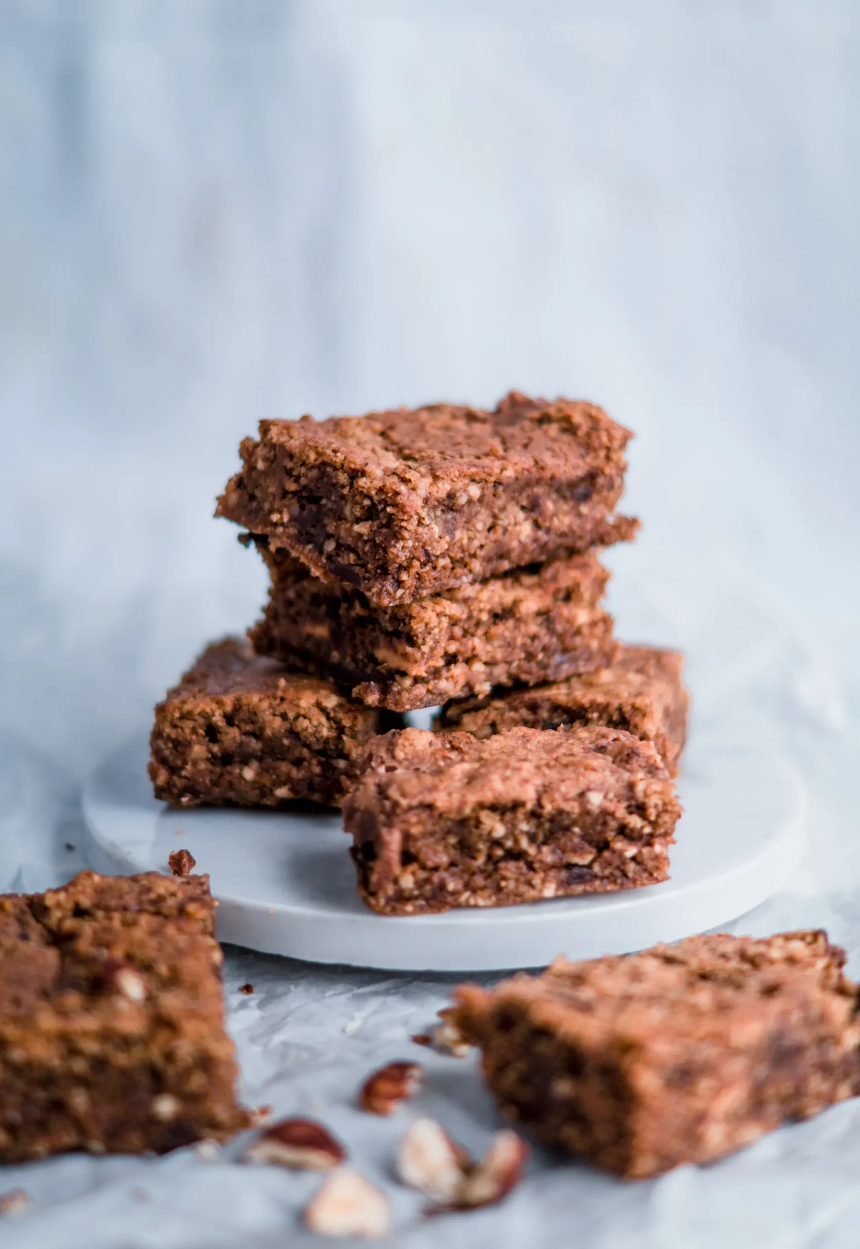 Coconut Cashew Butter Swirl Brownies