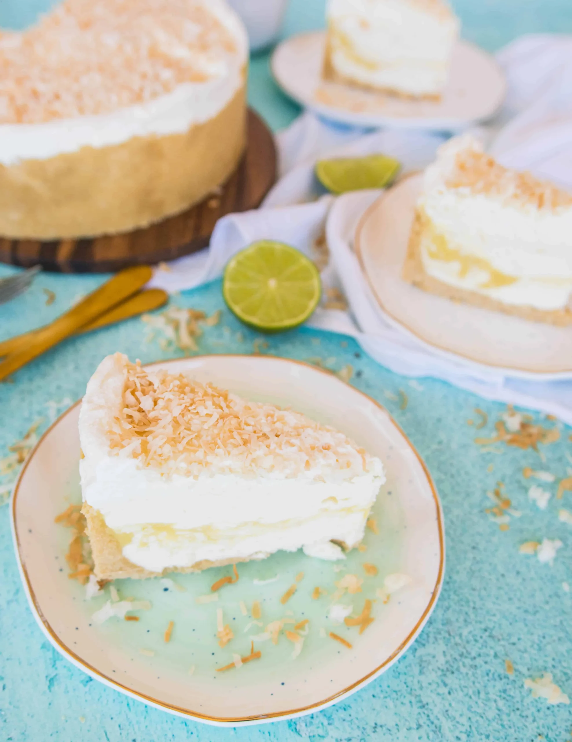 Coconut Cream Lime Cheesecake No Sugar Added