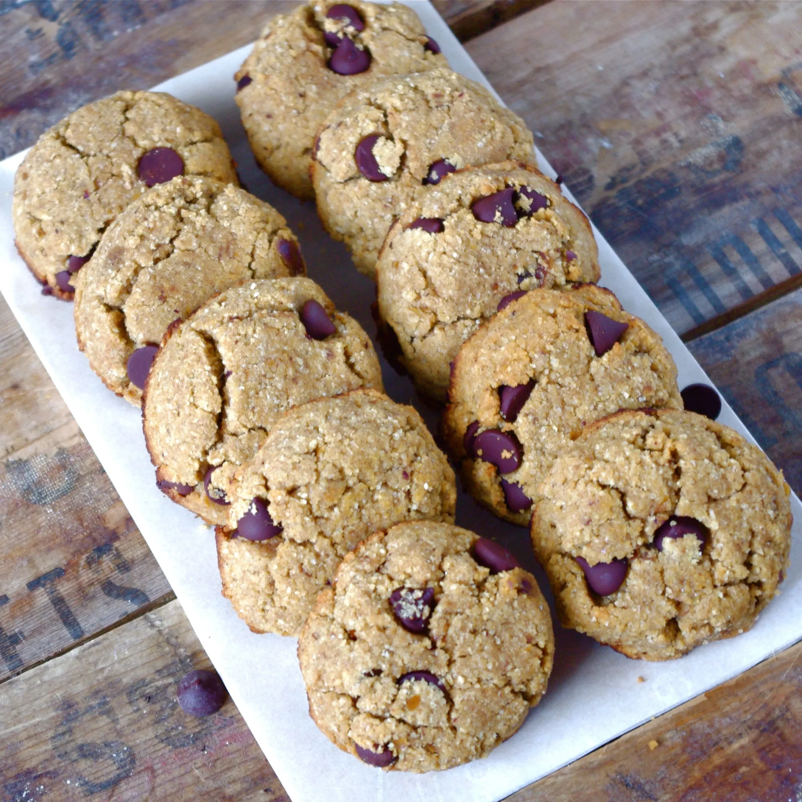 Coconut Flour Chocolate Chip Cookies (Grain & Gluten Free)