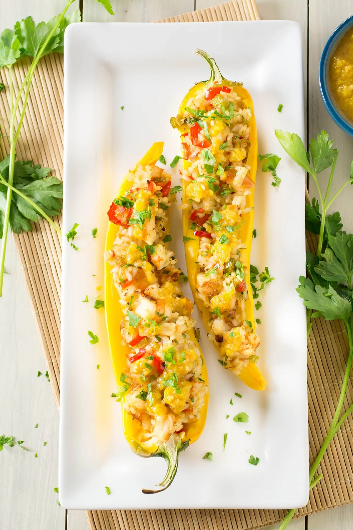 Coconut Rice Stuffed Peppers