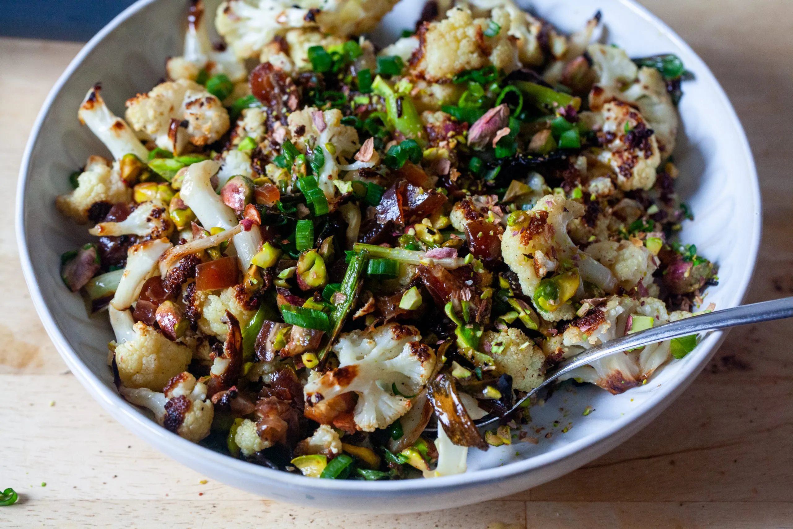 Combi Steam Cauliflower Salad with Dates and Yoghurt Dressing