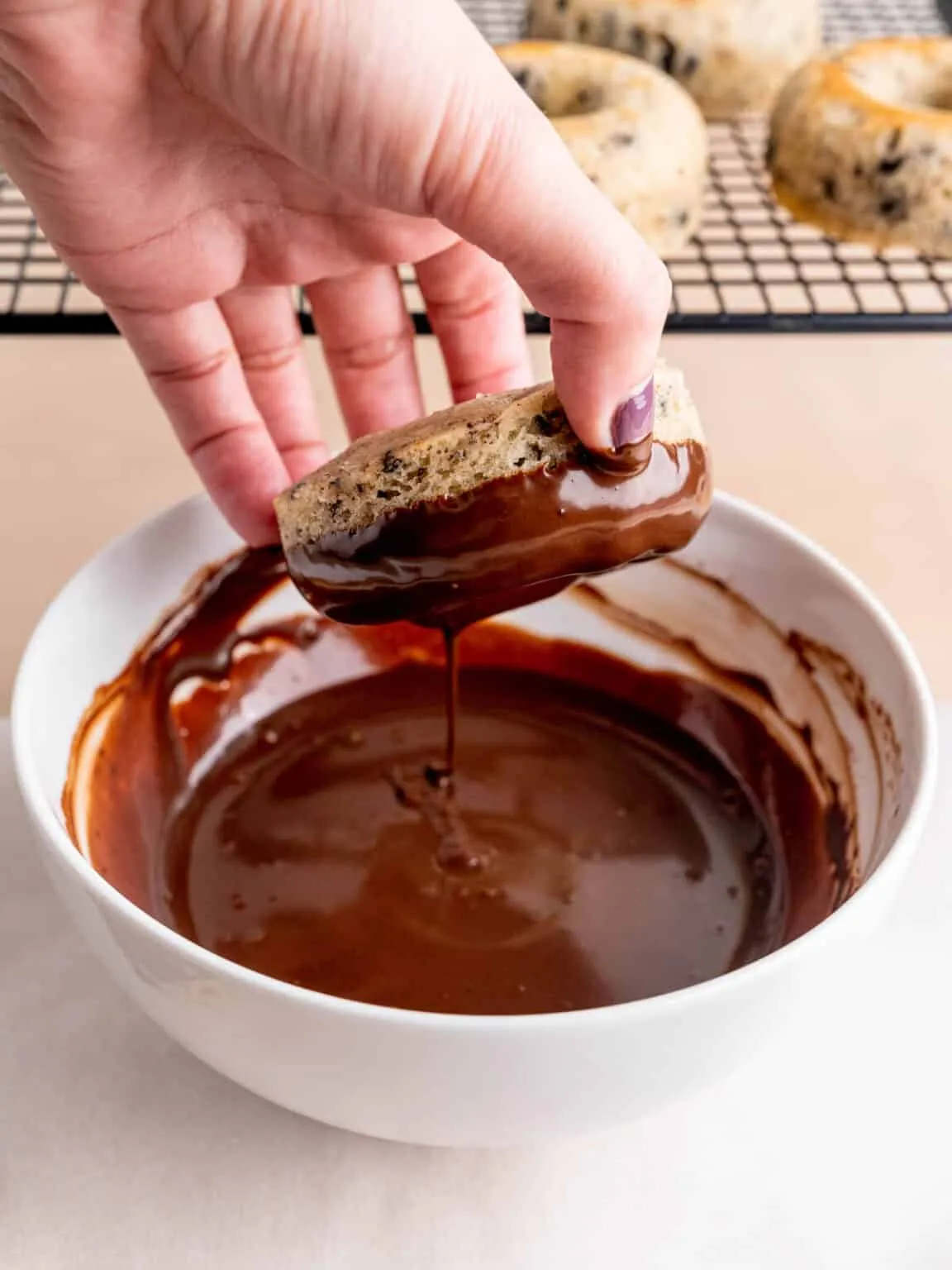 Cookies and Cream Donuts with Chocolate Ganache