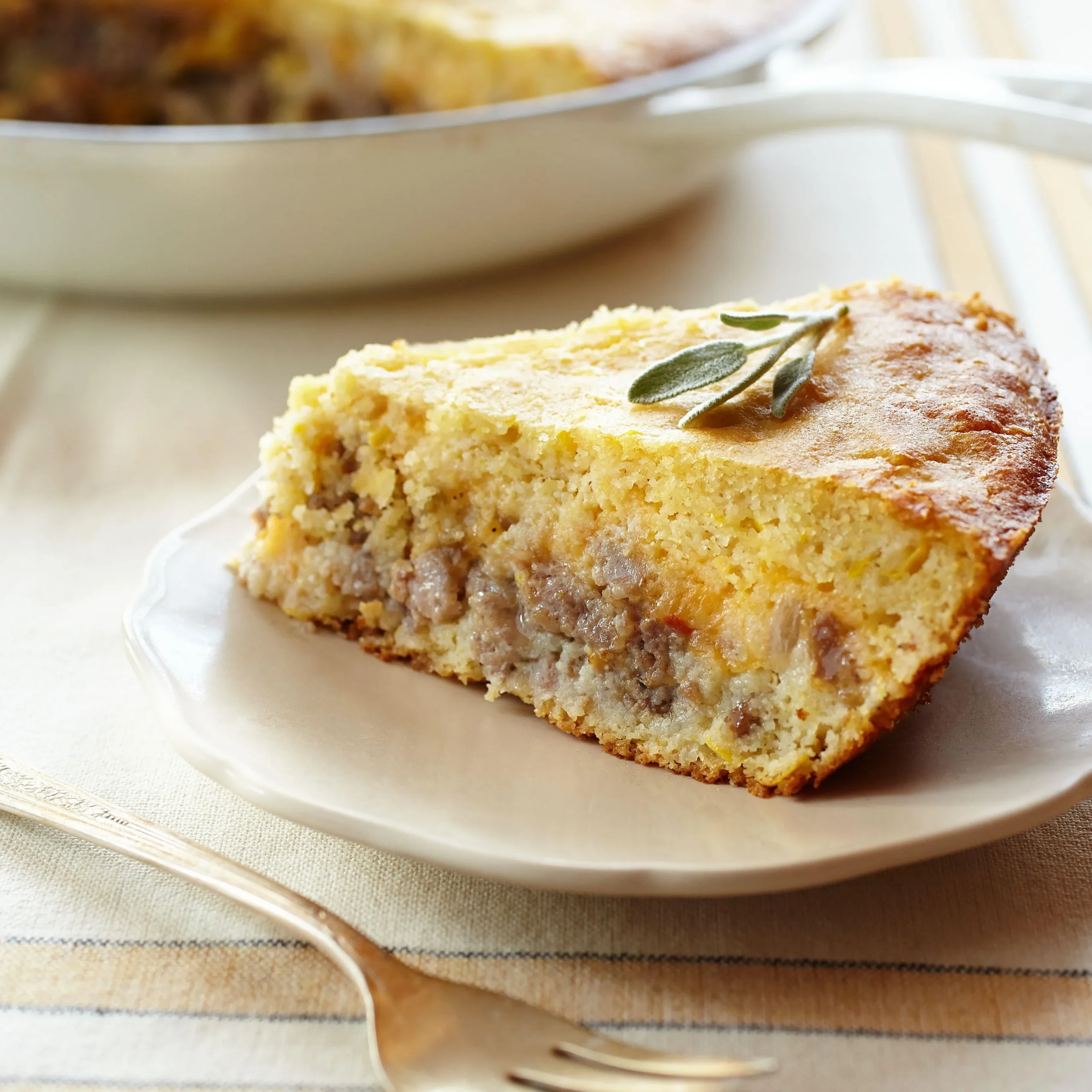 Cornbread Florentine Sausage Bake