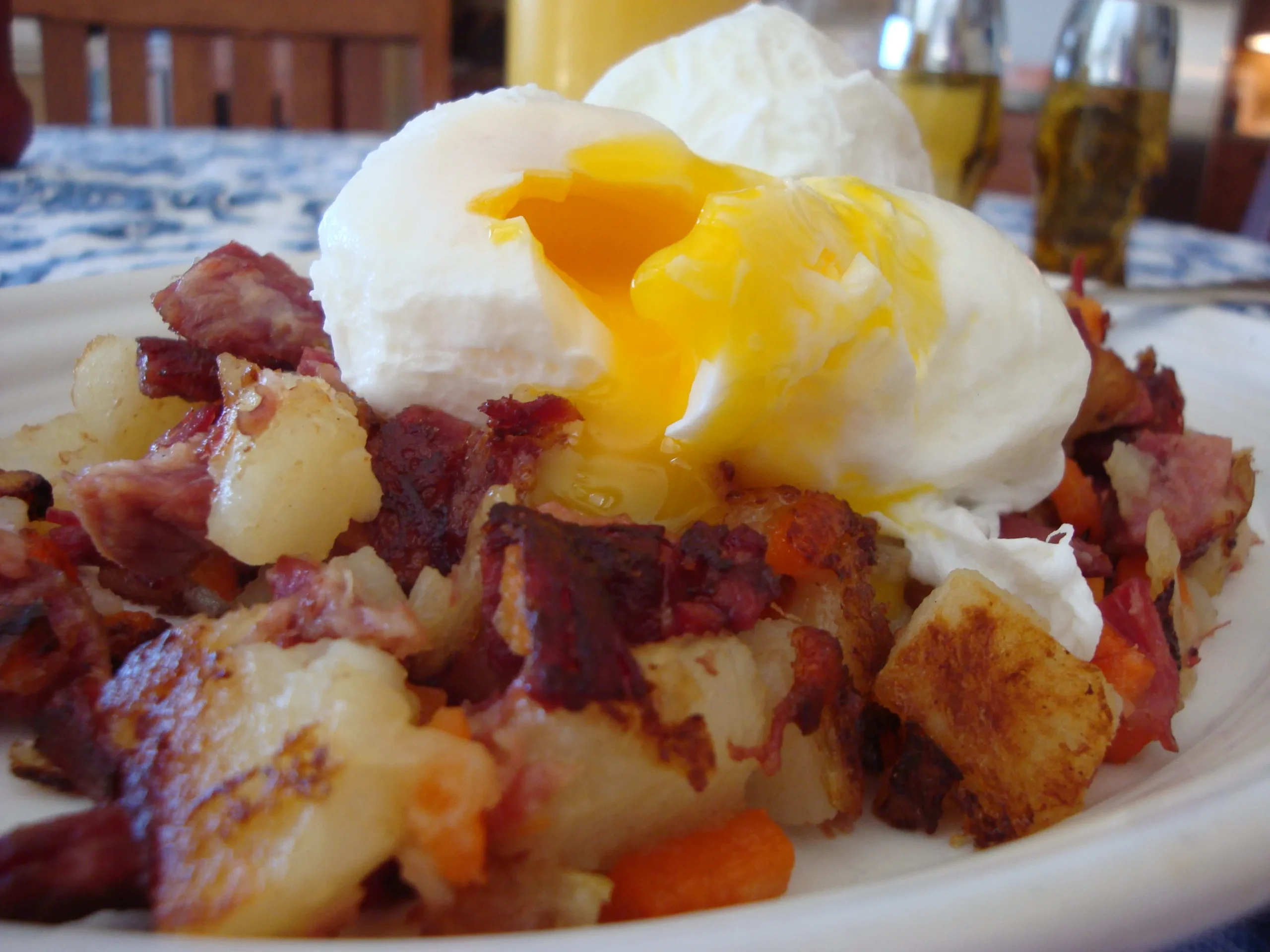 Corned Beef Hash with Poached Eggs