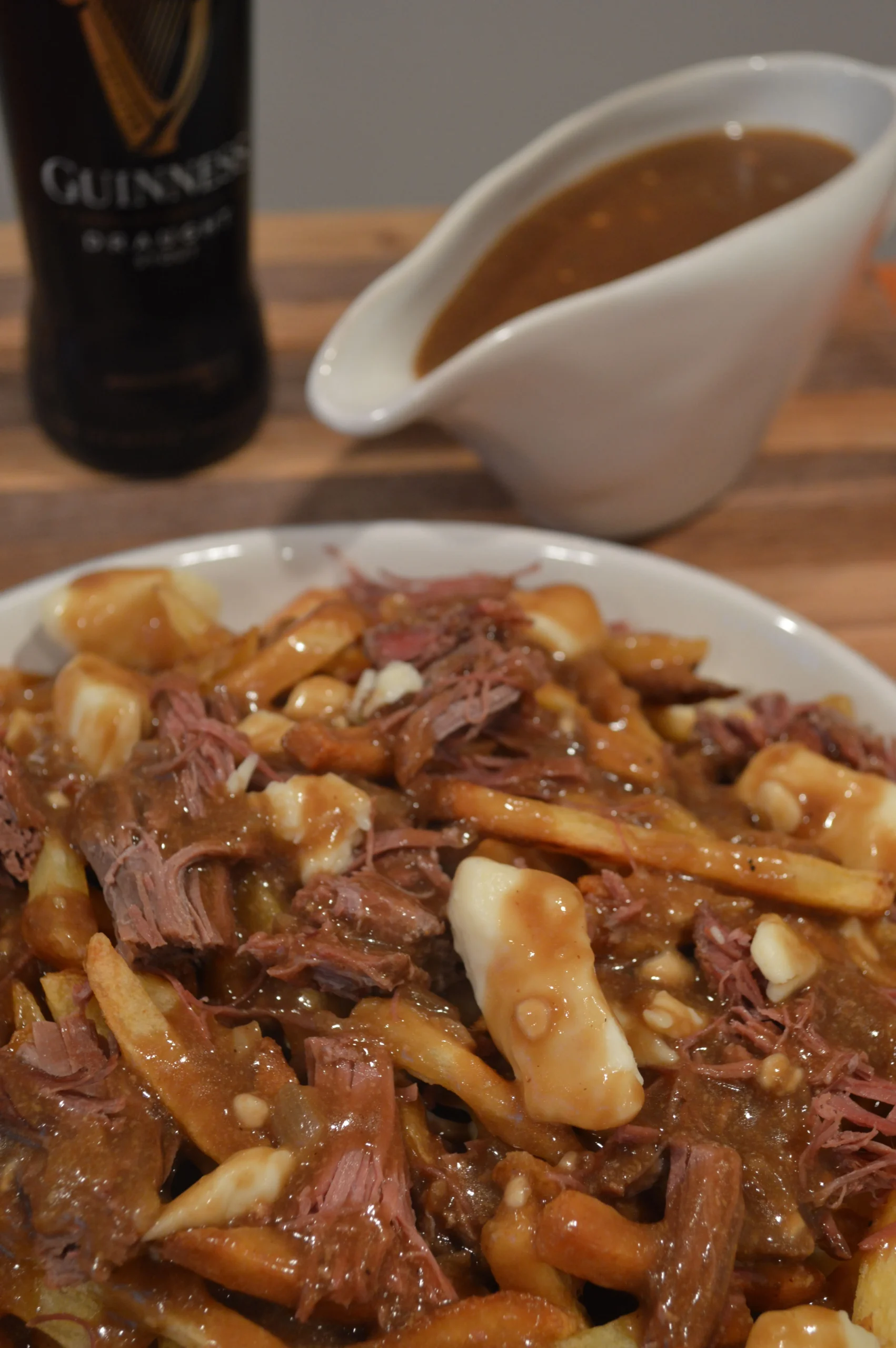 Corned Beef Poutine with Guinness Gravy