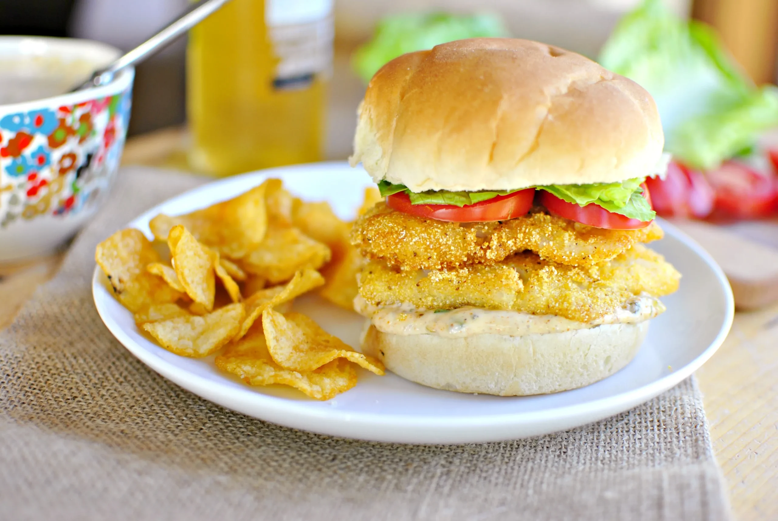 Cornmeal Crusted Flounder with Tartar Sauce