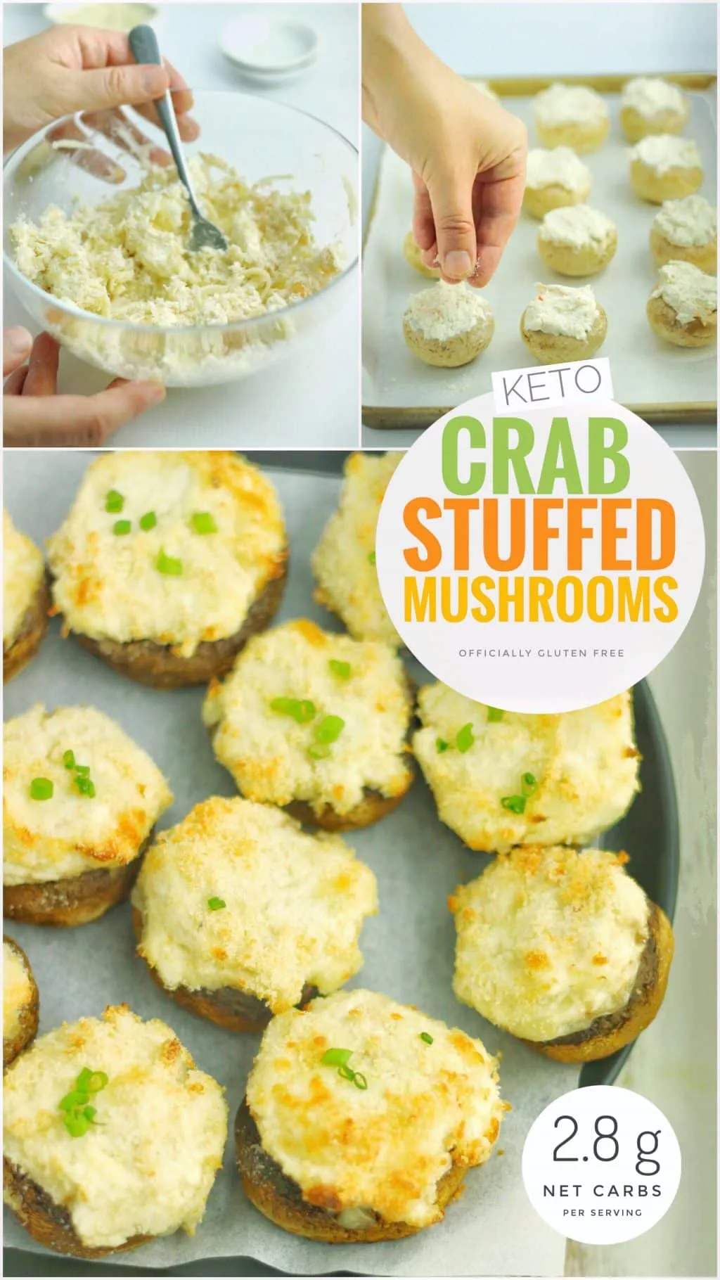 Crab Stuffed Mushrooms with Bacon Low Carb Gluten Free