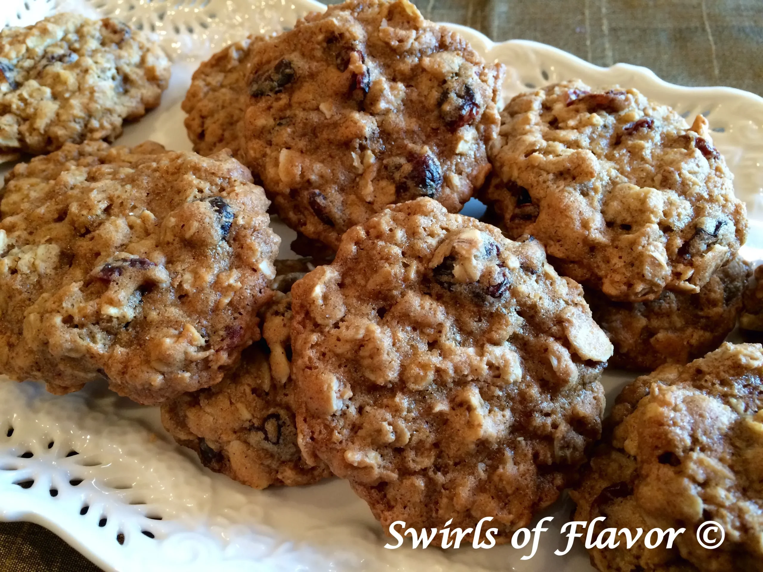 Cranberry Oatmeal Toasted Almond Cookies