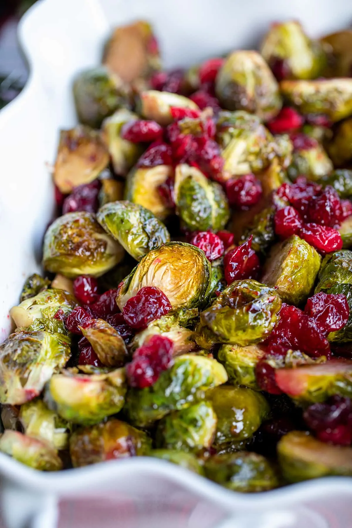 Cranberry Orange Roasted Brussels Sprouts