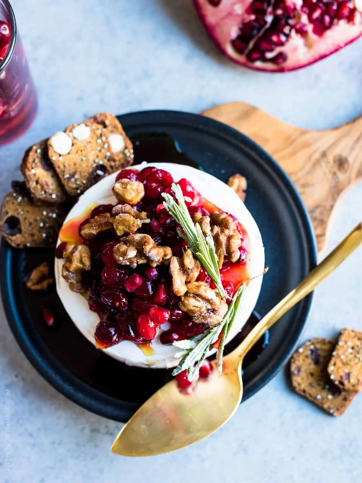 Cranberry Pomegranate Baked Brie