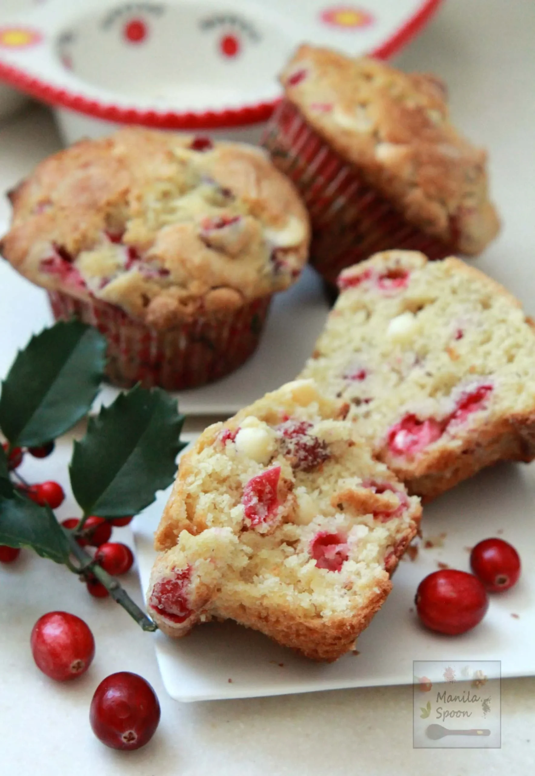 Cranberry White Chocolate Muffins