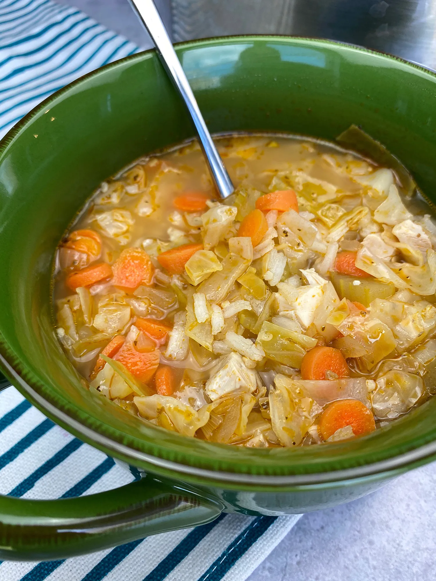 Cream of Chicken and Cabbage Soup