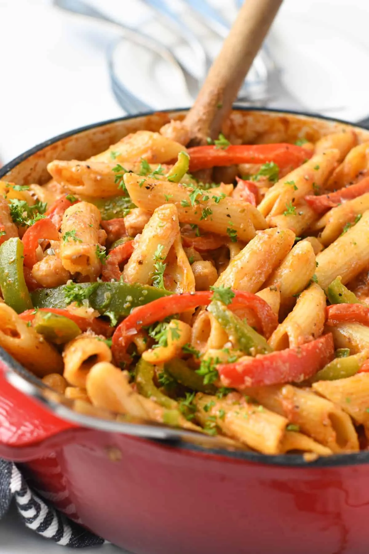 Creamy Cajun Veggie Pasta