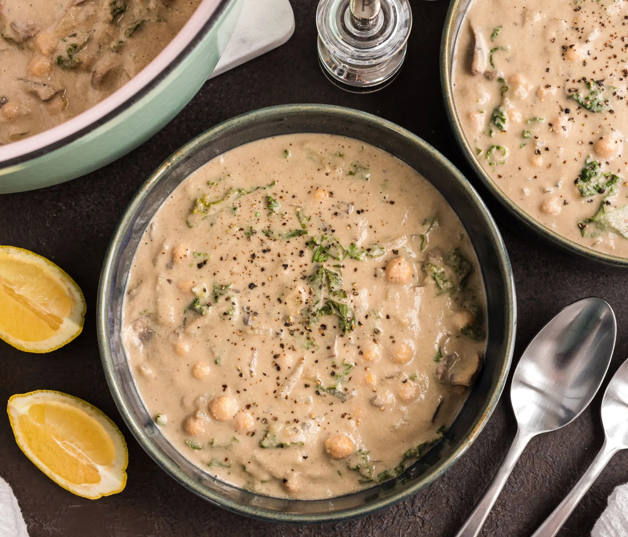 Creamy Chickpea and Kale Soup