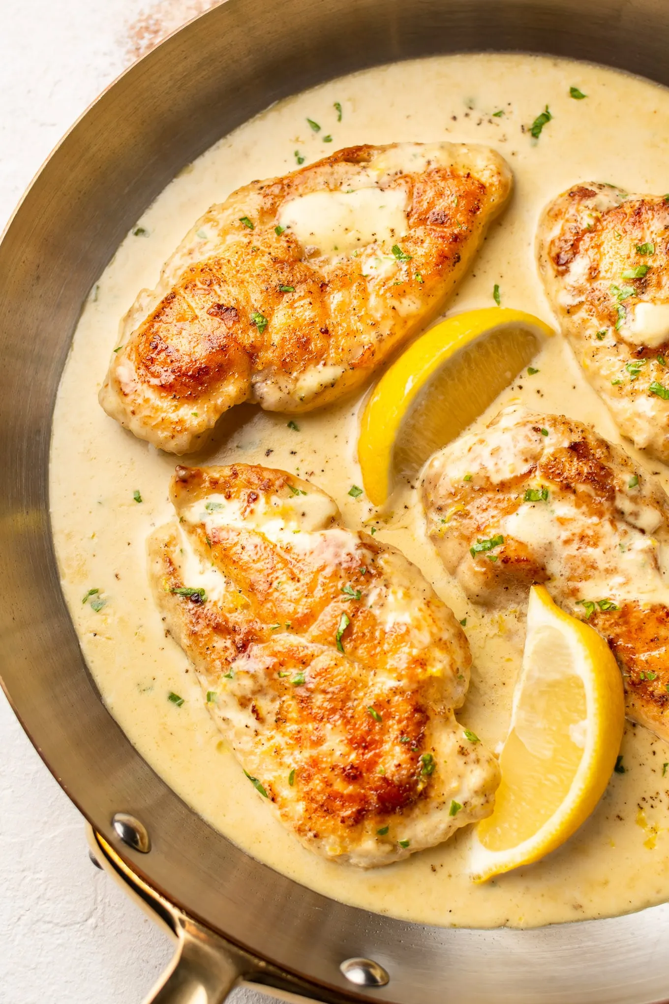Creamy Lemon Chicken with Greens