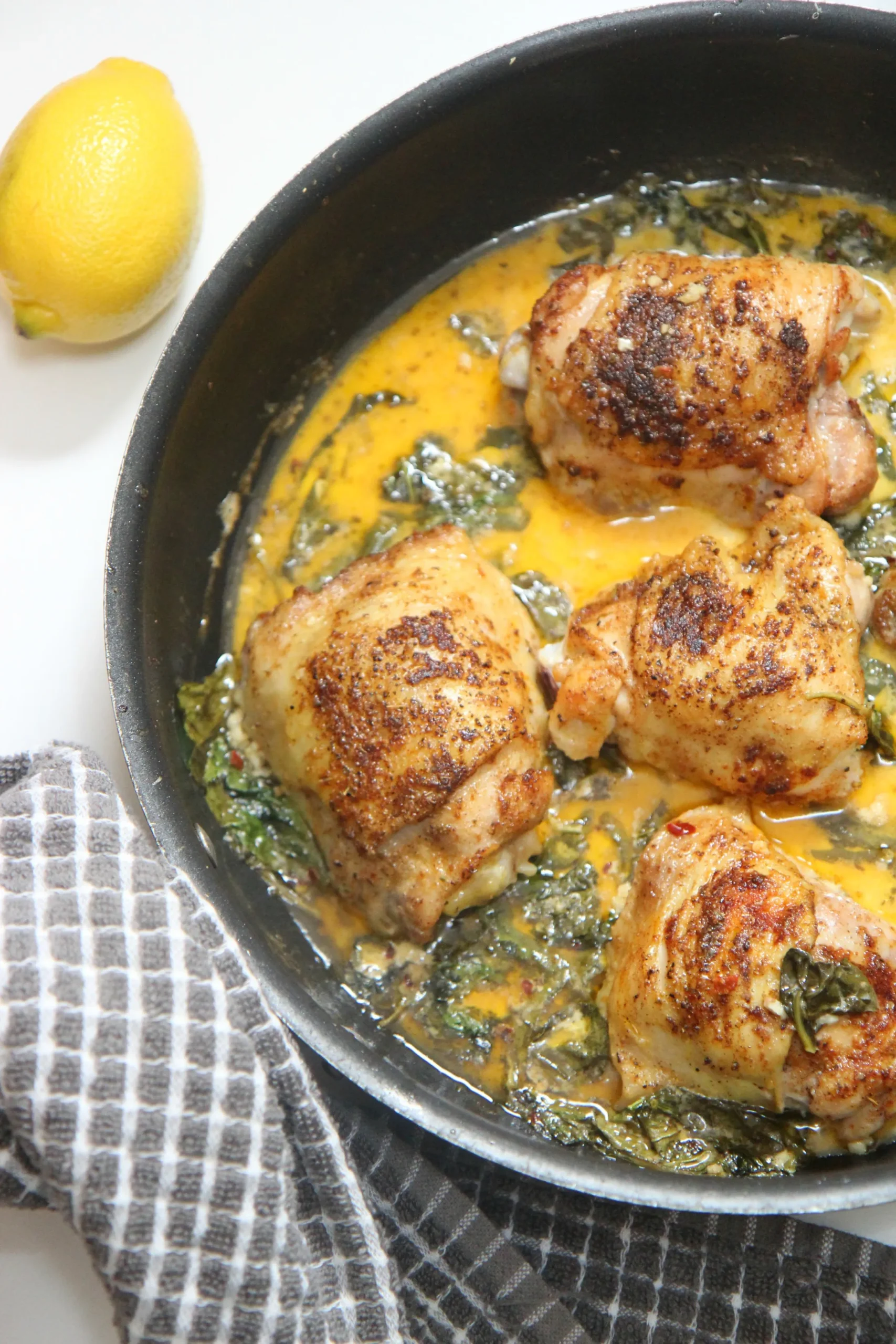 Creamy Lemon Chicken with Spinach