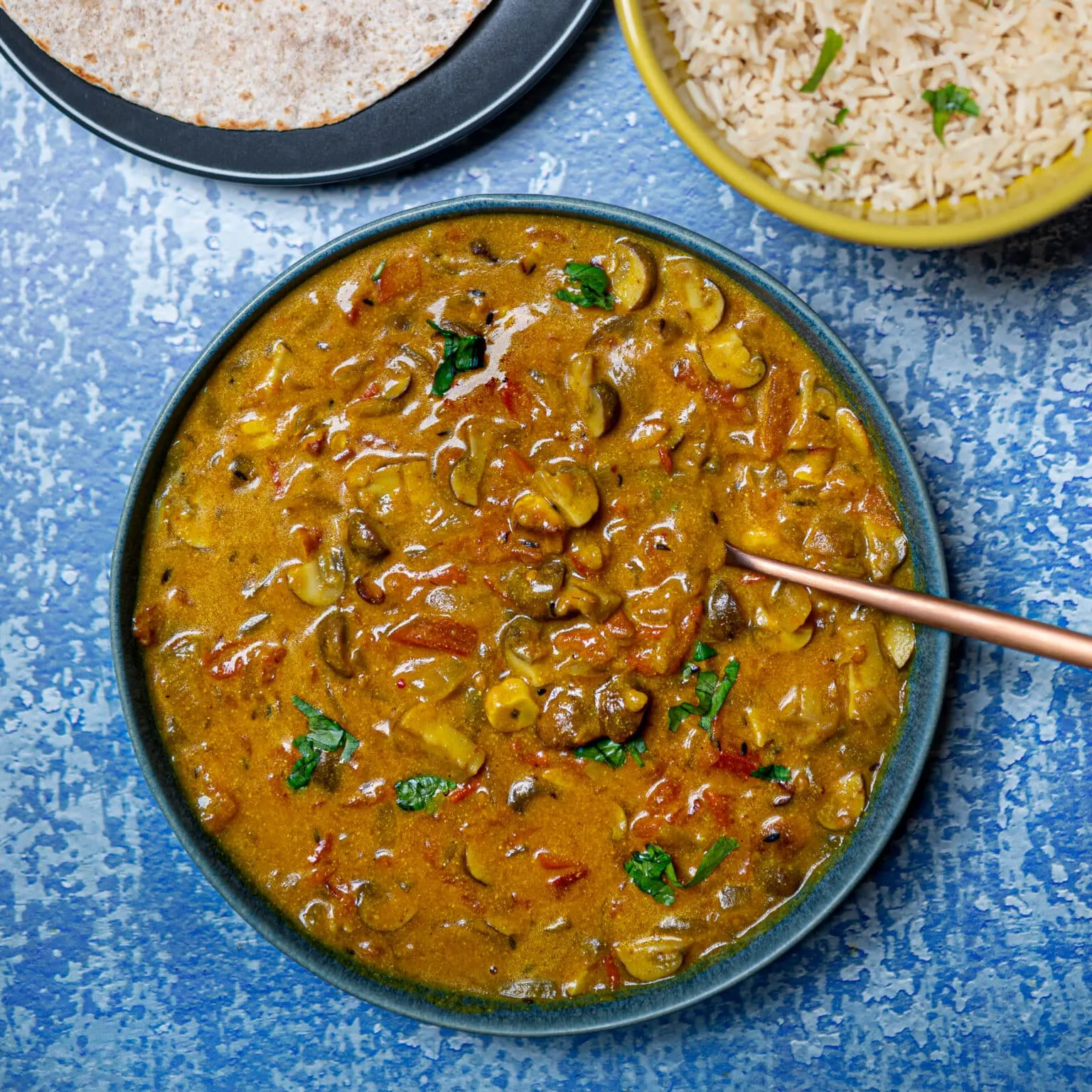 Creamy Mushroom Curry with Cashew Nuts