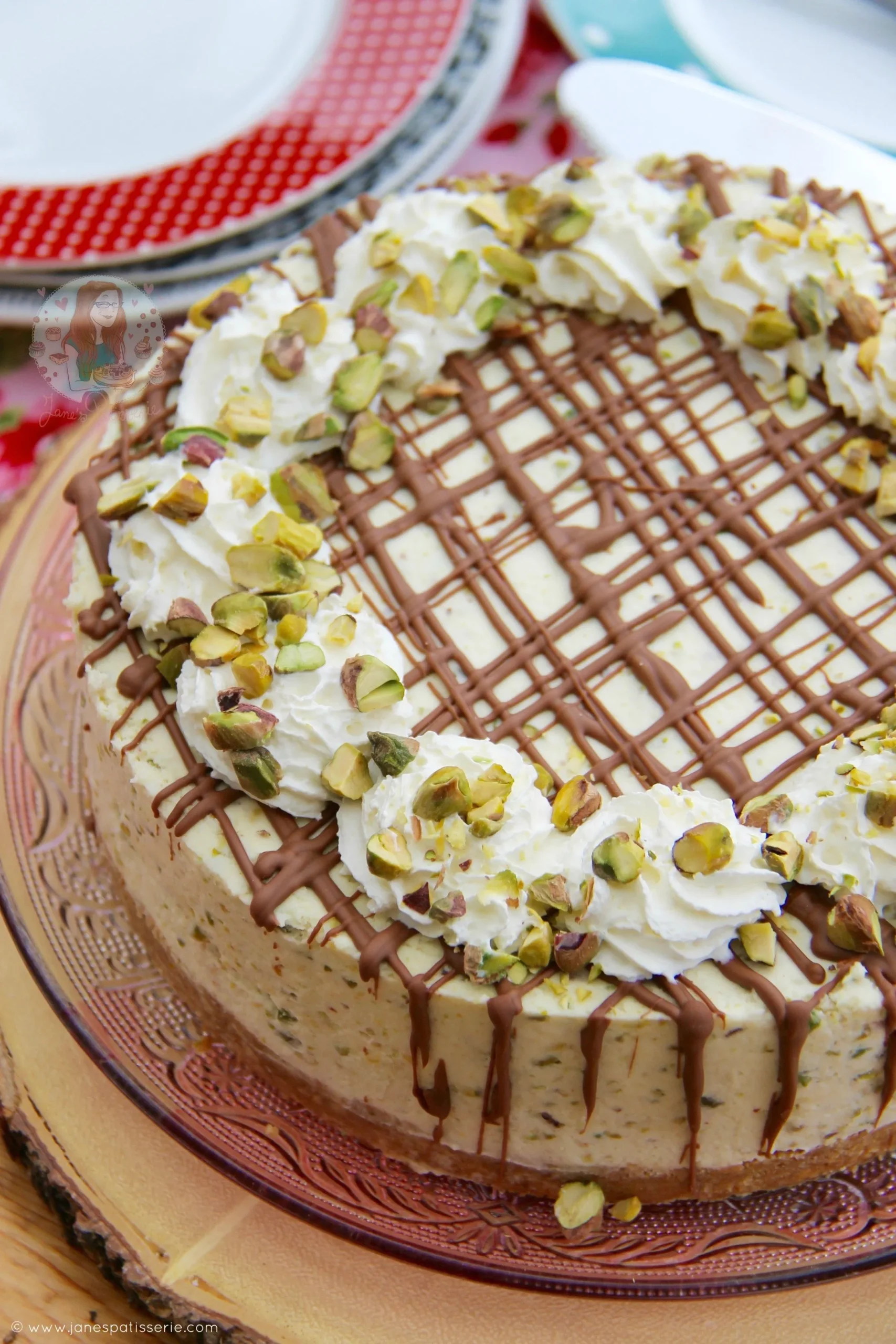 Creamy No Bake Pistachio Cheesecake