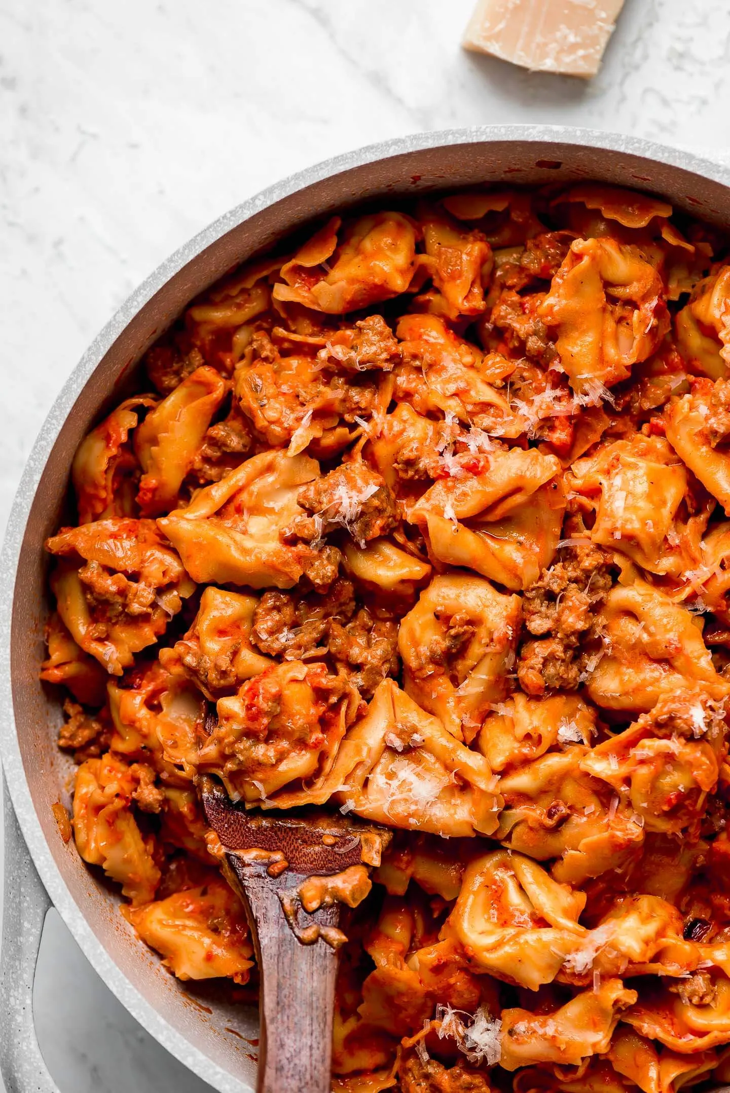 Creamy One Pot Tortellini Sausage