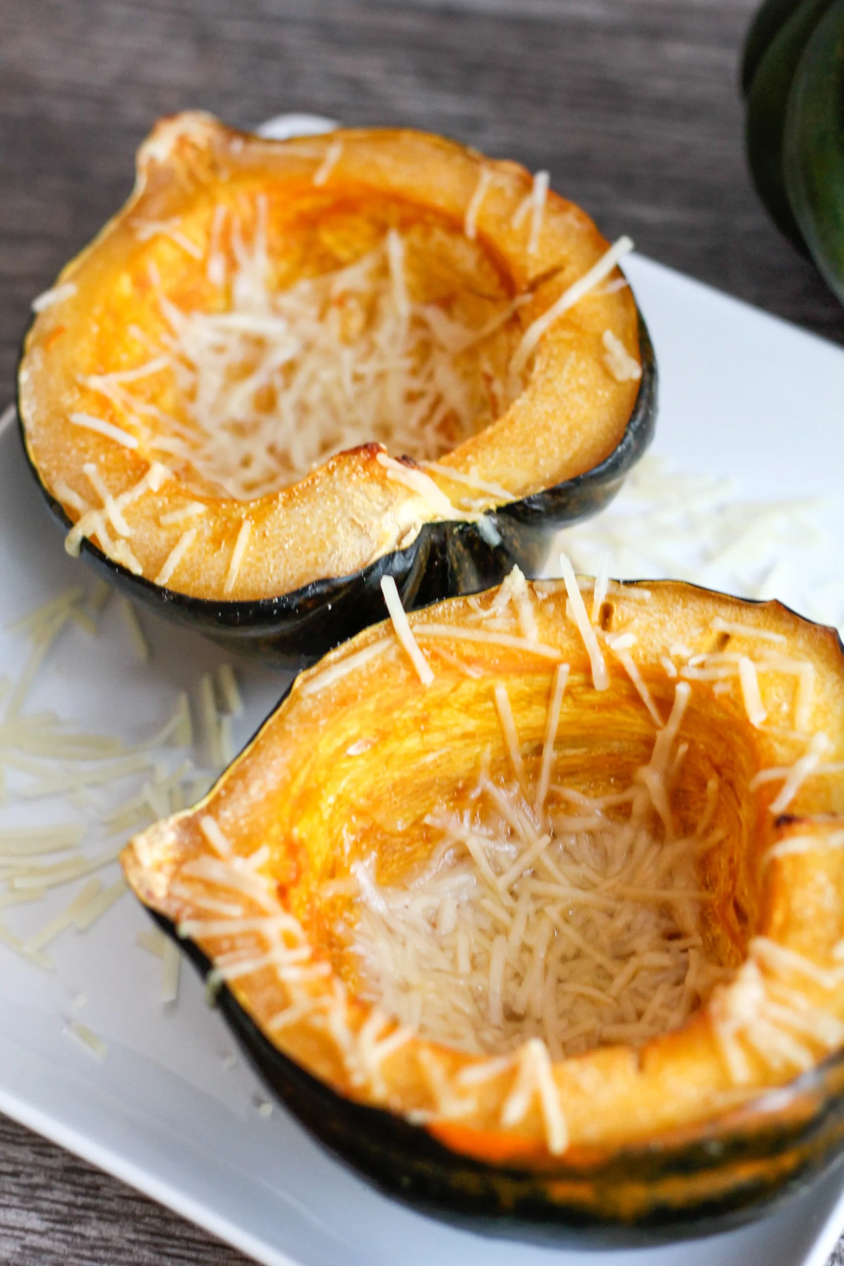 Creamy Parmesan Baked Acorn Squash