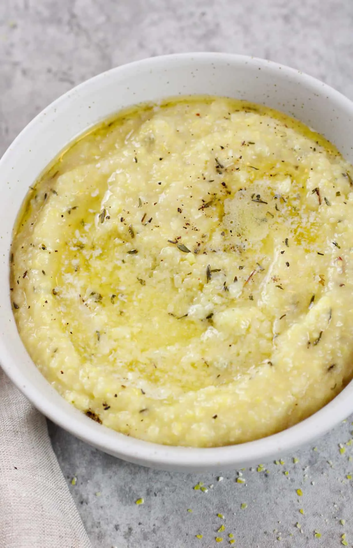 Creamy Polenta with Corn and Thyme
