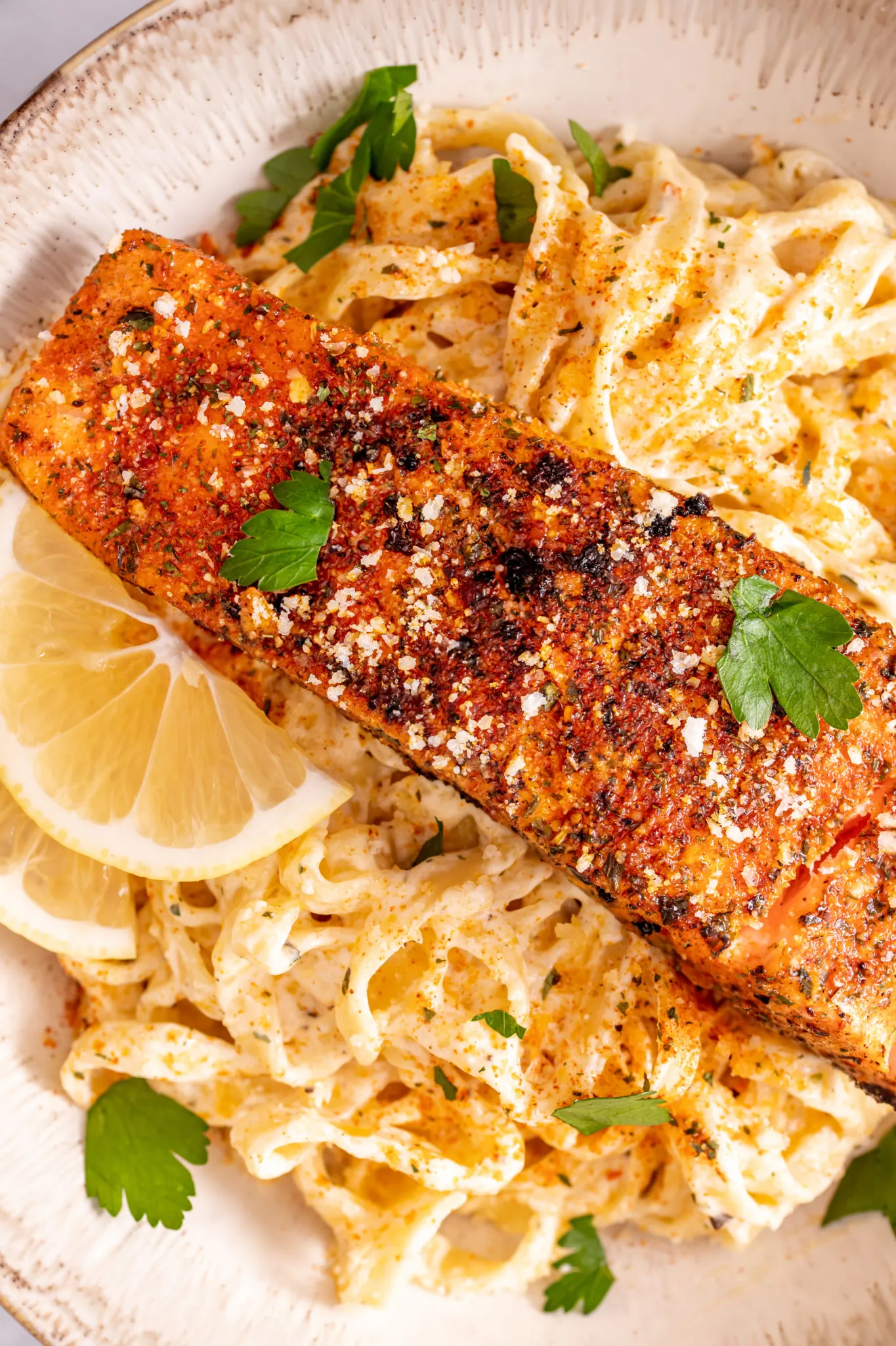 Creamy Salmon Alfredo Pasta