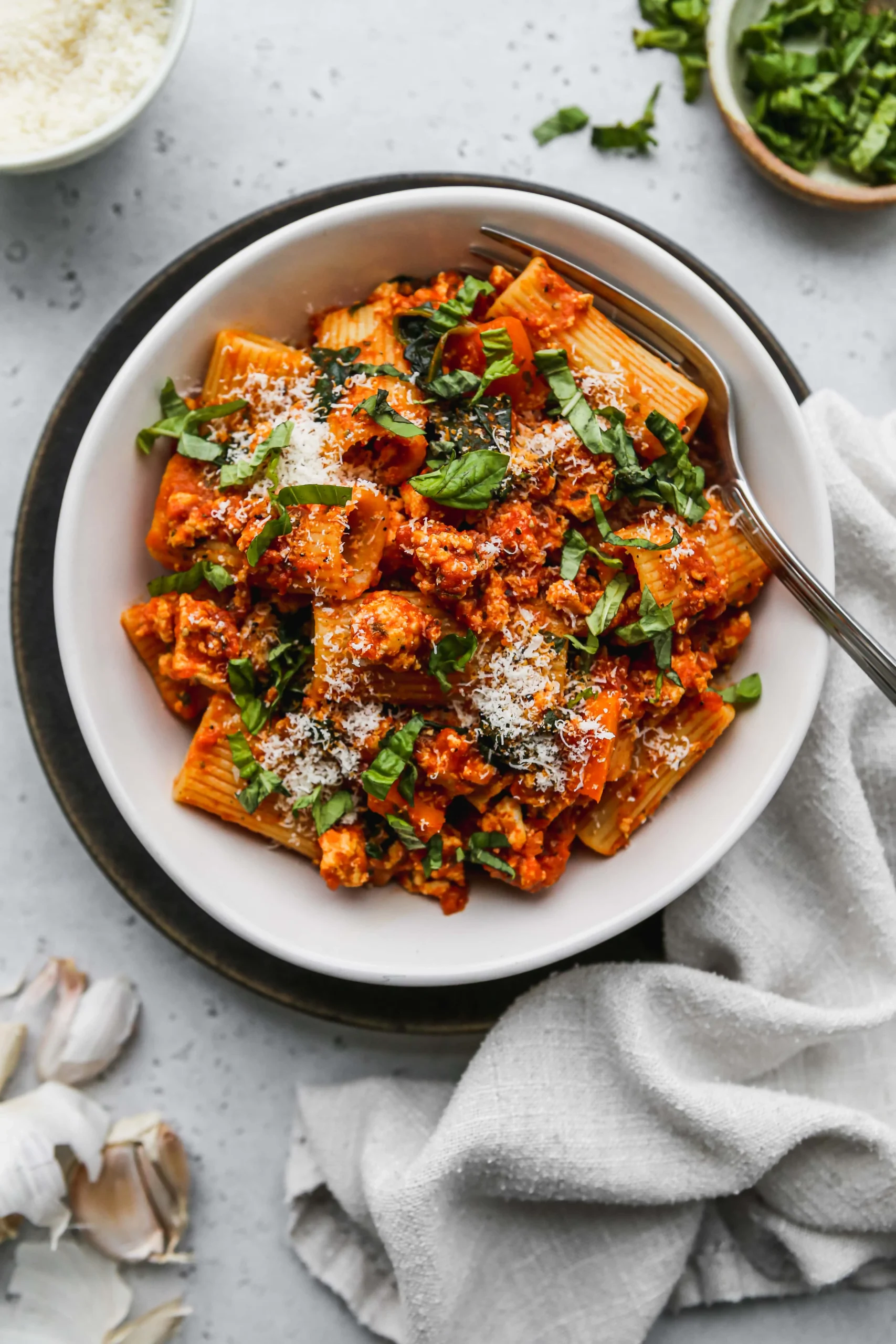 Creamy Tomato Tofu Pasta