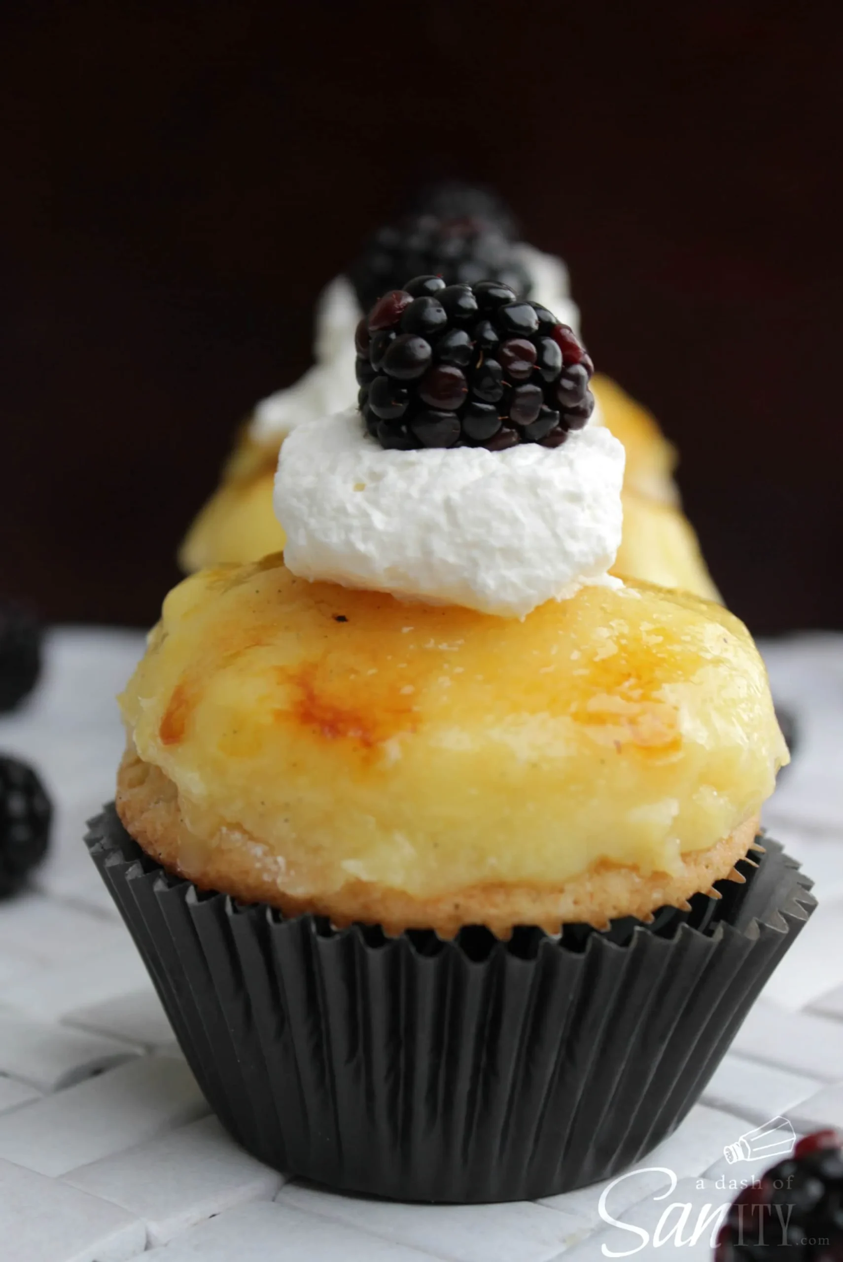 Creme Brulee Cheesecake Cupcakes