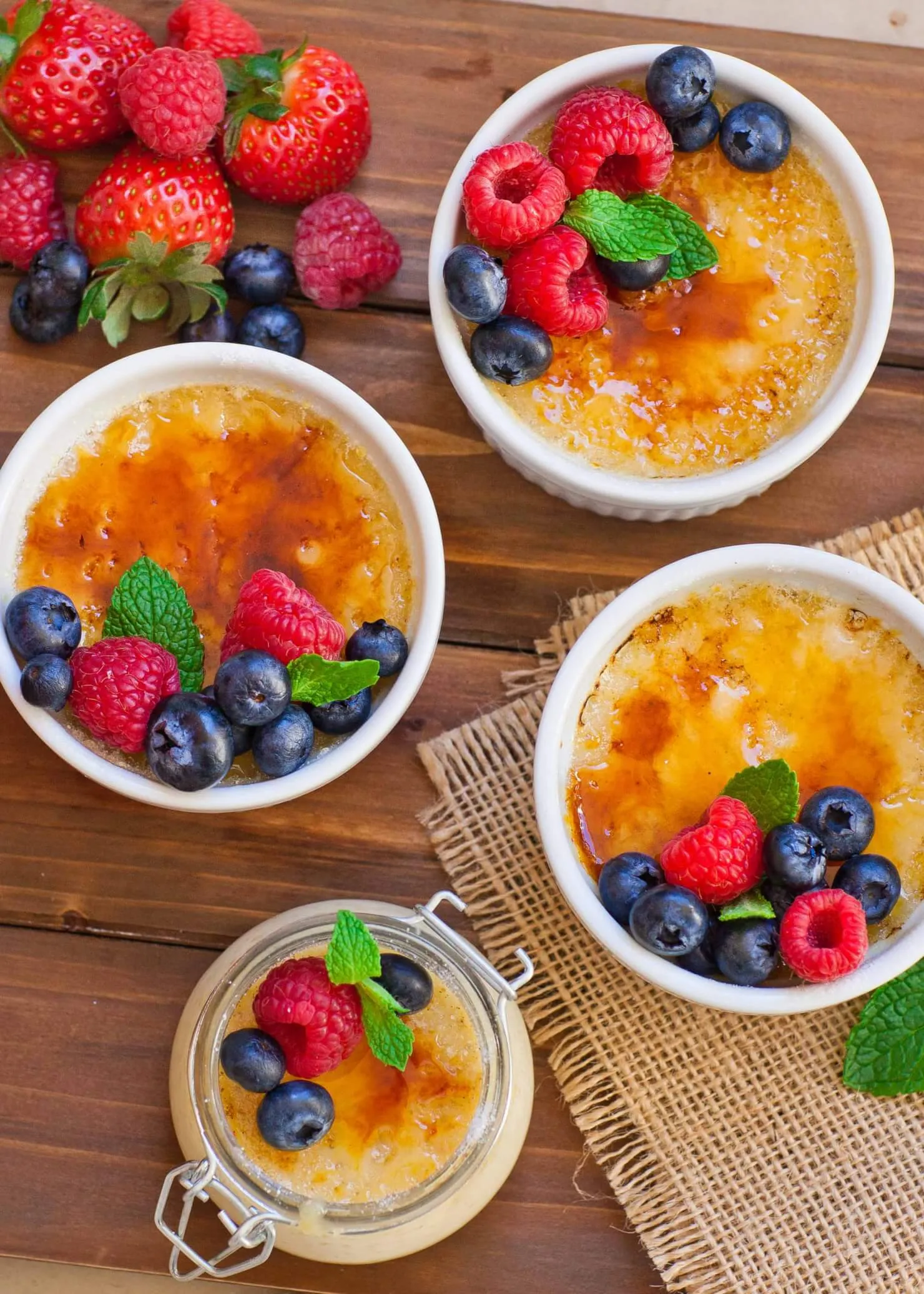Creme Brulee Fresh Berries