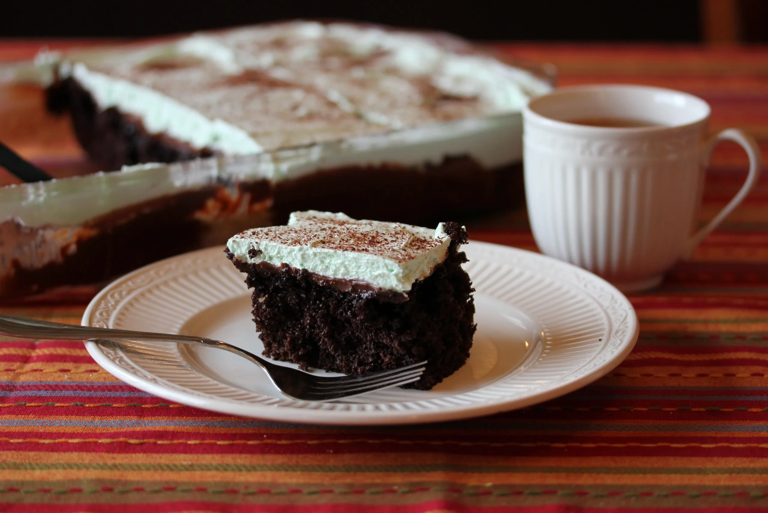 Creme de Menthe Sheet Cake