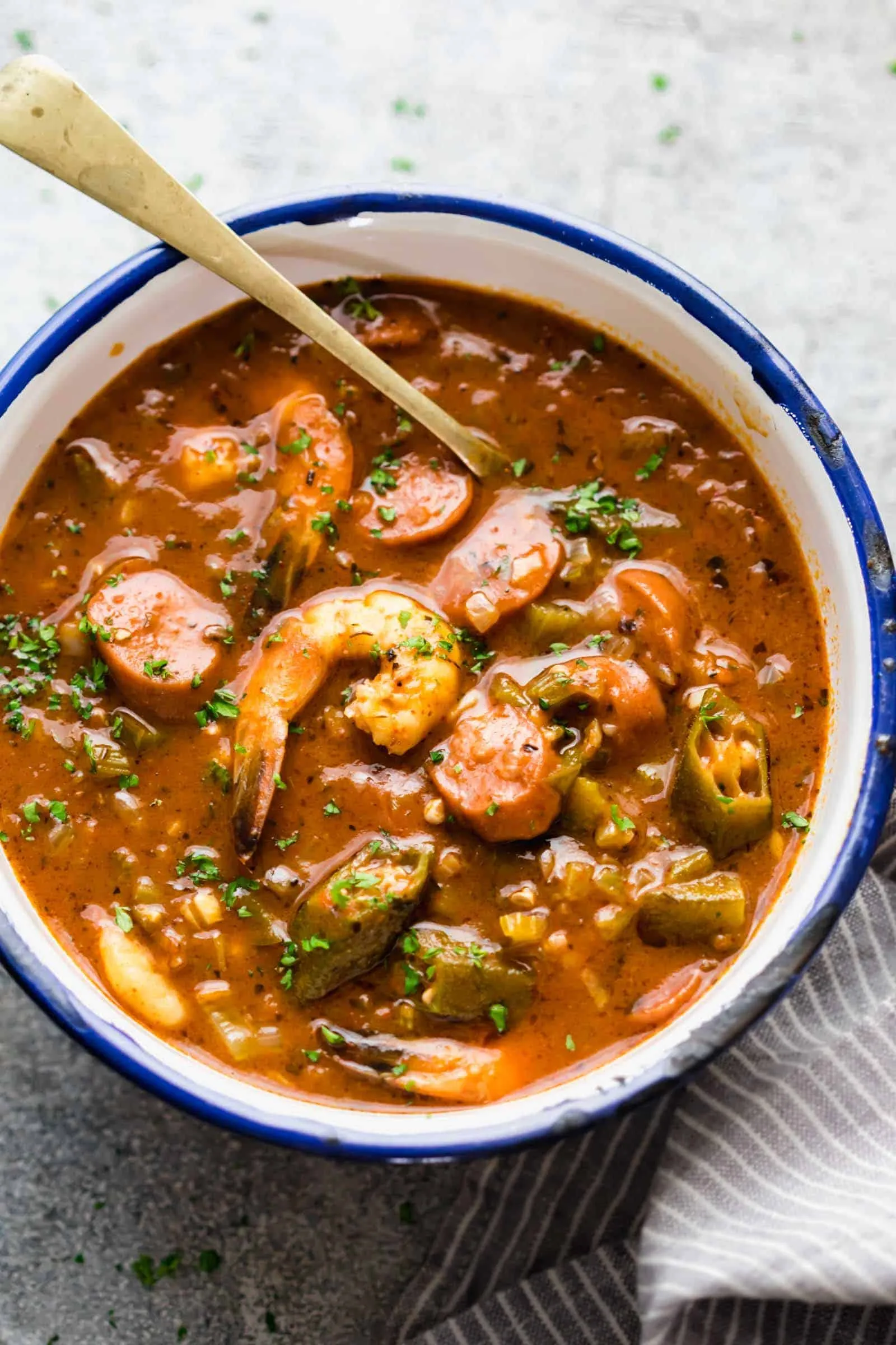Creole Style Shrimp and Sausage Gumbo