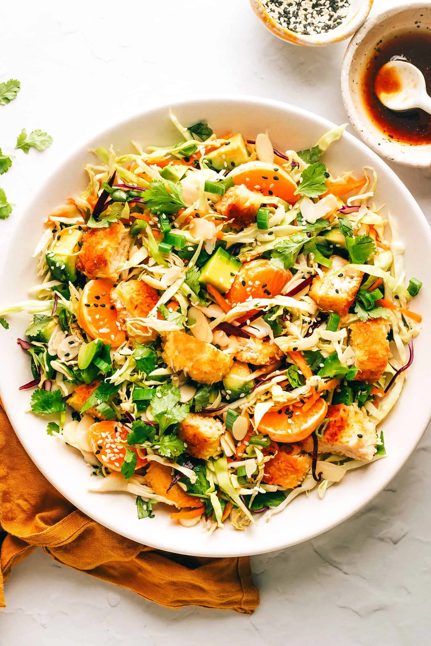 Crispy Coconut Chicken Salad with Sesame Vinaigrette