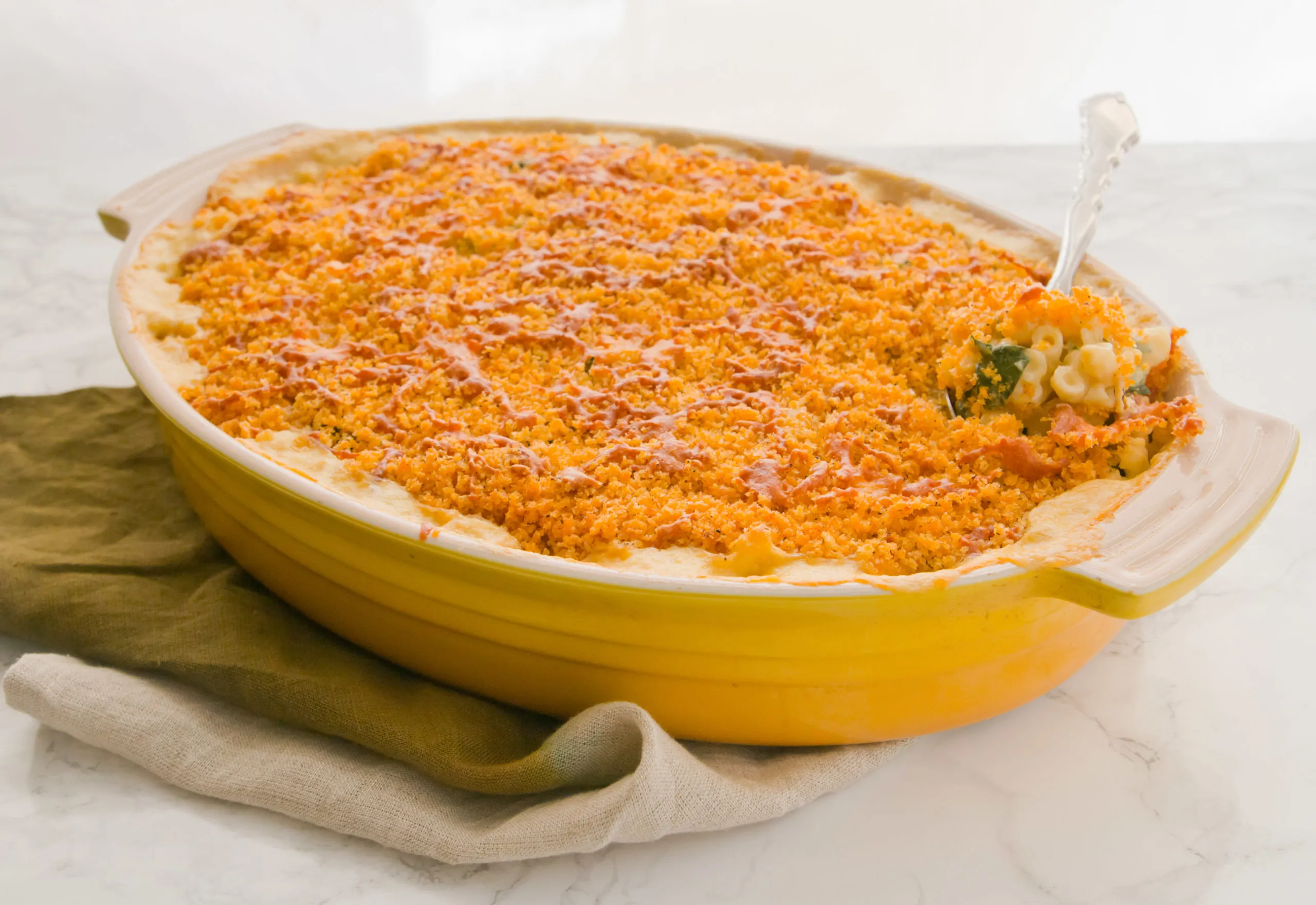 Crispy Collard Greens Butternut Squash Mac and Cheese