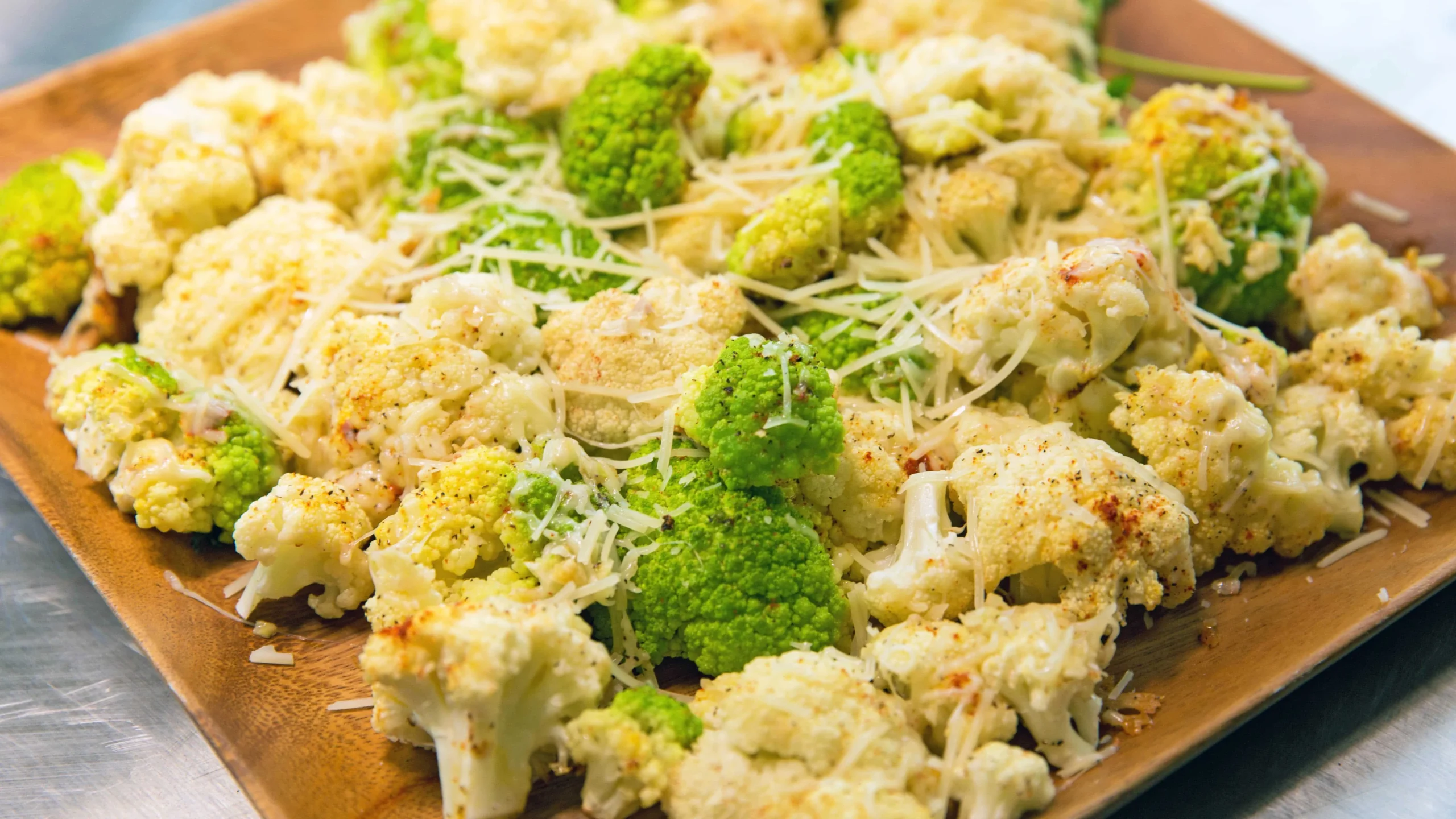 Crispy Curry Roasted Broccoflower