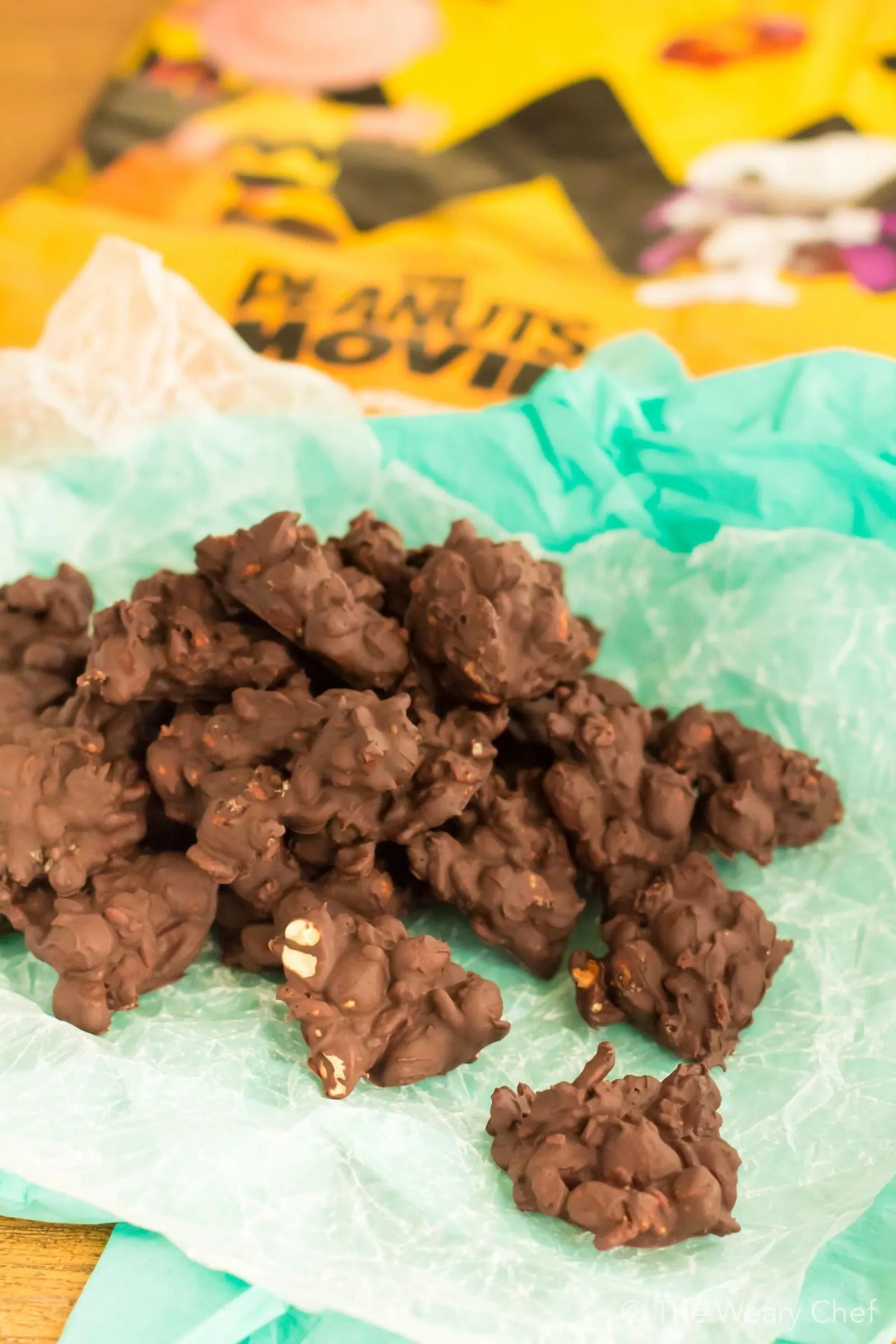 Crispy Dark Chocolate Peanut Clusters
