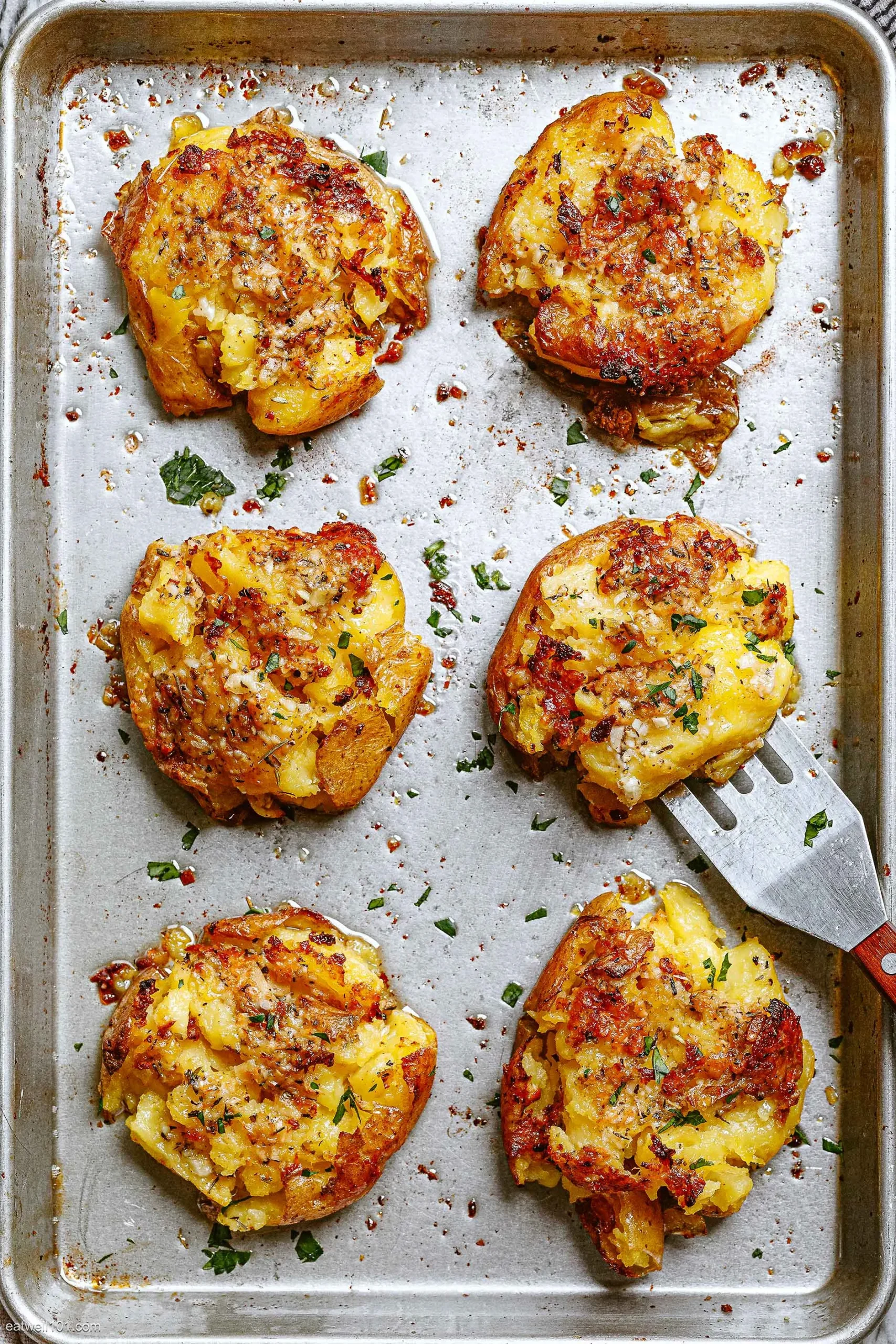 Crispy Parmesan Smashed Potatoes
