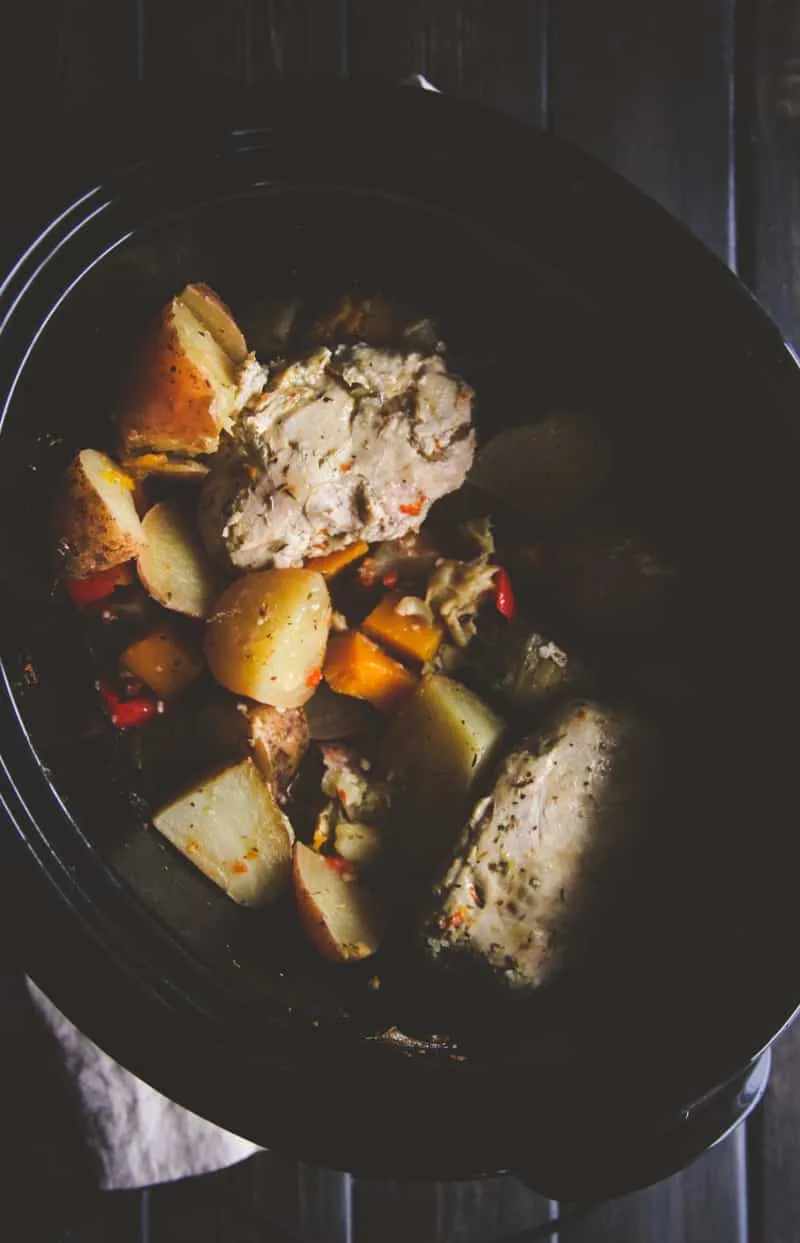 Crock Pot Greek Chicken Vegetables